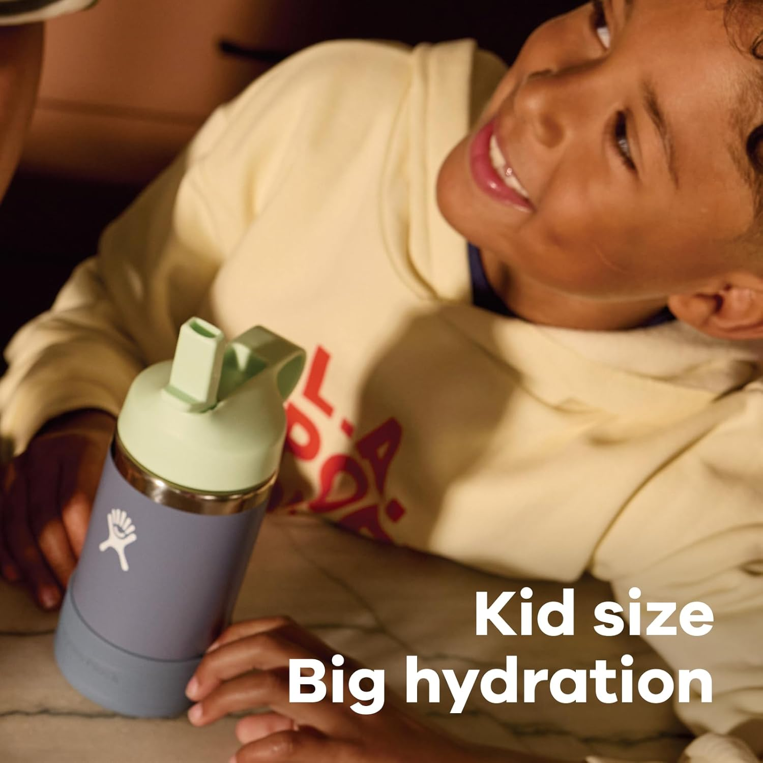 Hydro Flask 12 Oz Kids Wide Mouth Straw Cap and Boot Anemone