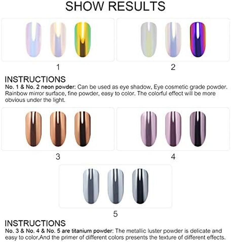 Rolabling Nail Powder Air Cushion Pen Mirror Effect Nails Powder Holographic Chrome Pigment Nail Decoration Nail Art Tool