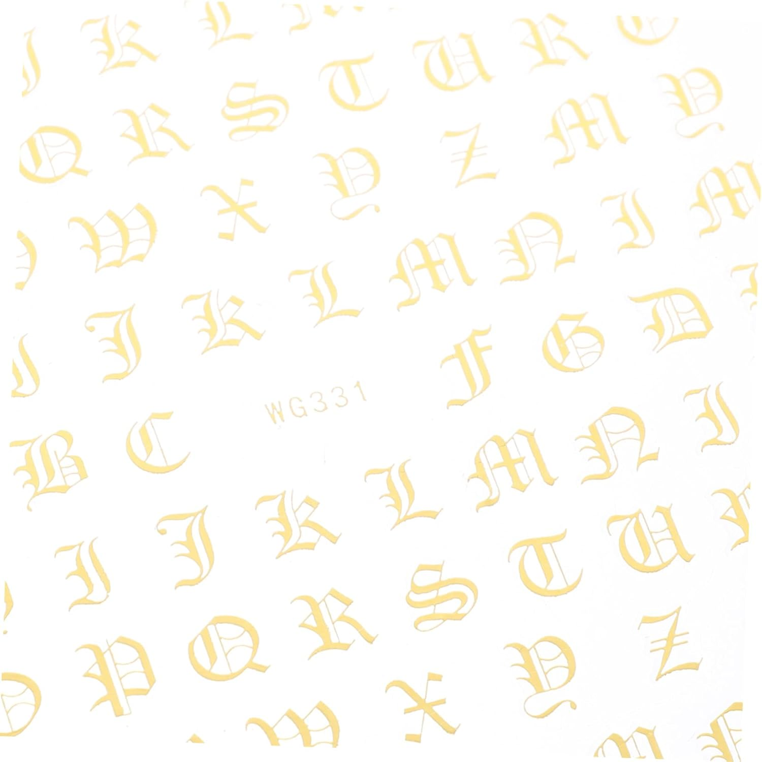 LALADEFIEE 5Sheets English Alphabet Nail Stickers Nail Decals Letter Boys and Girls image number 3