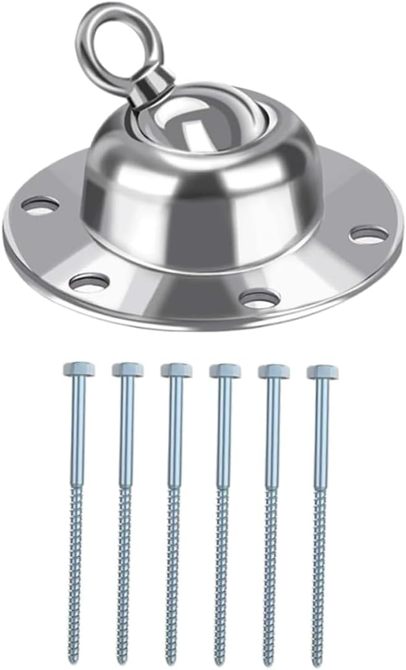 AIMALL Heavy Duty 360&deg; Rotating Dog Anchor Stake, 2.82 Inch Diameter, Rustproof Iron Pet Leash for Garden/Camping, Dog User Outdoor Safety Stake image number 1