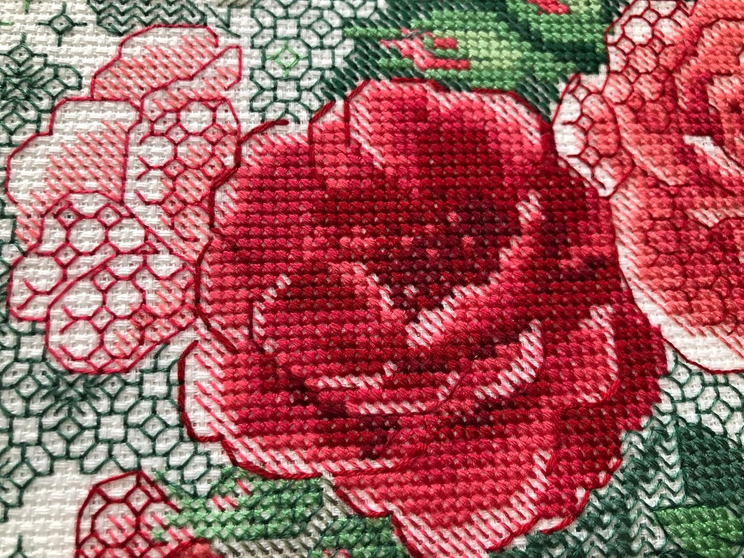 Riolis Blackwork Red Rose Hips Counted Cross Stitch Kit 20 X 20 Cm image number 3