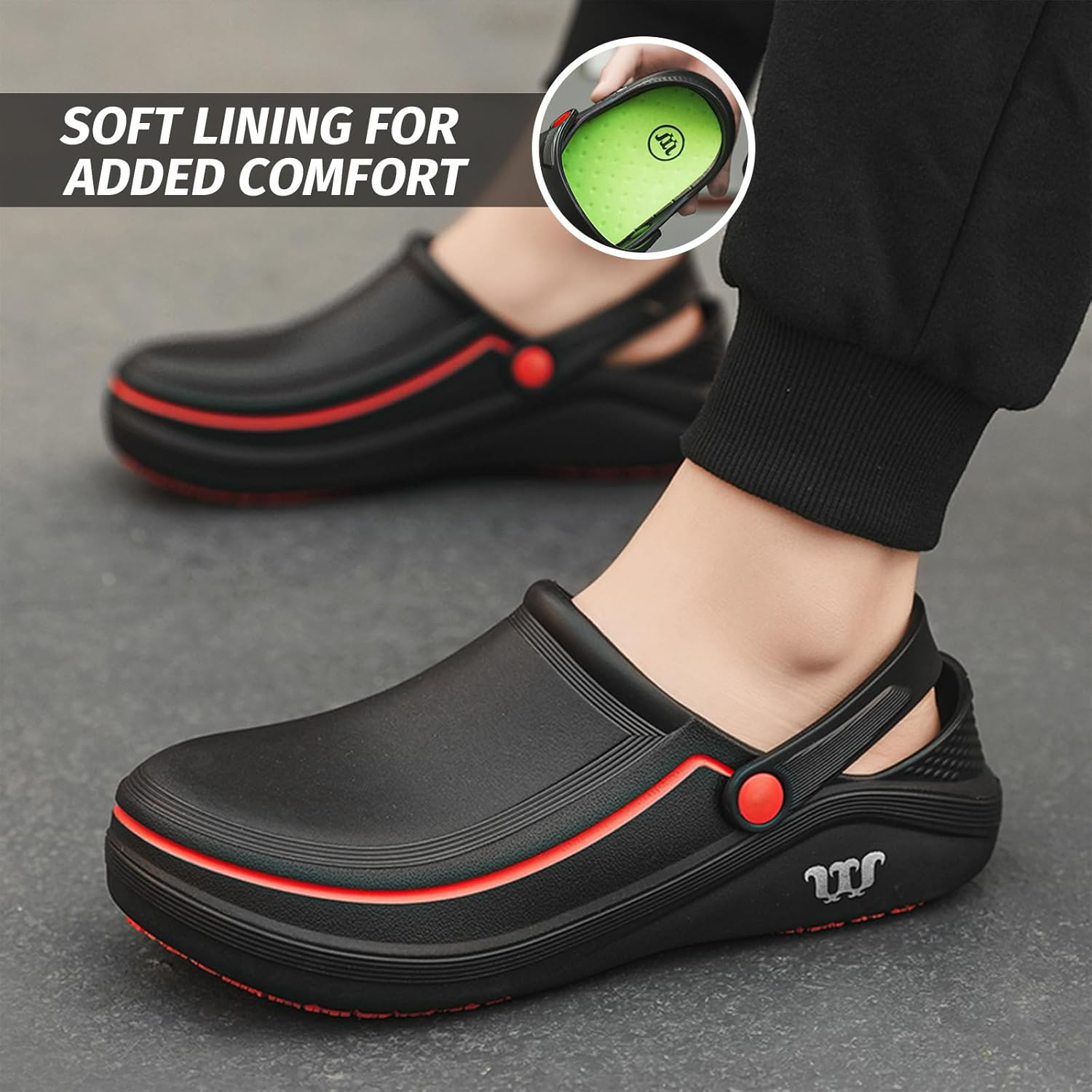 Armadillo Chef Shoes for Men - Slip Resistant, Lightweight & Waterproof Zapatos De Chef for Women, Ideal Work Shoes for Kitchens image number 3