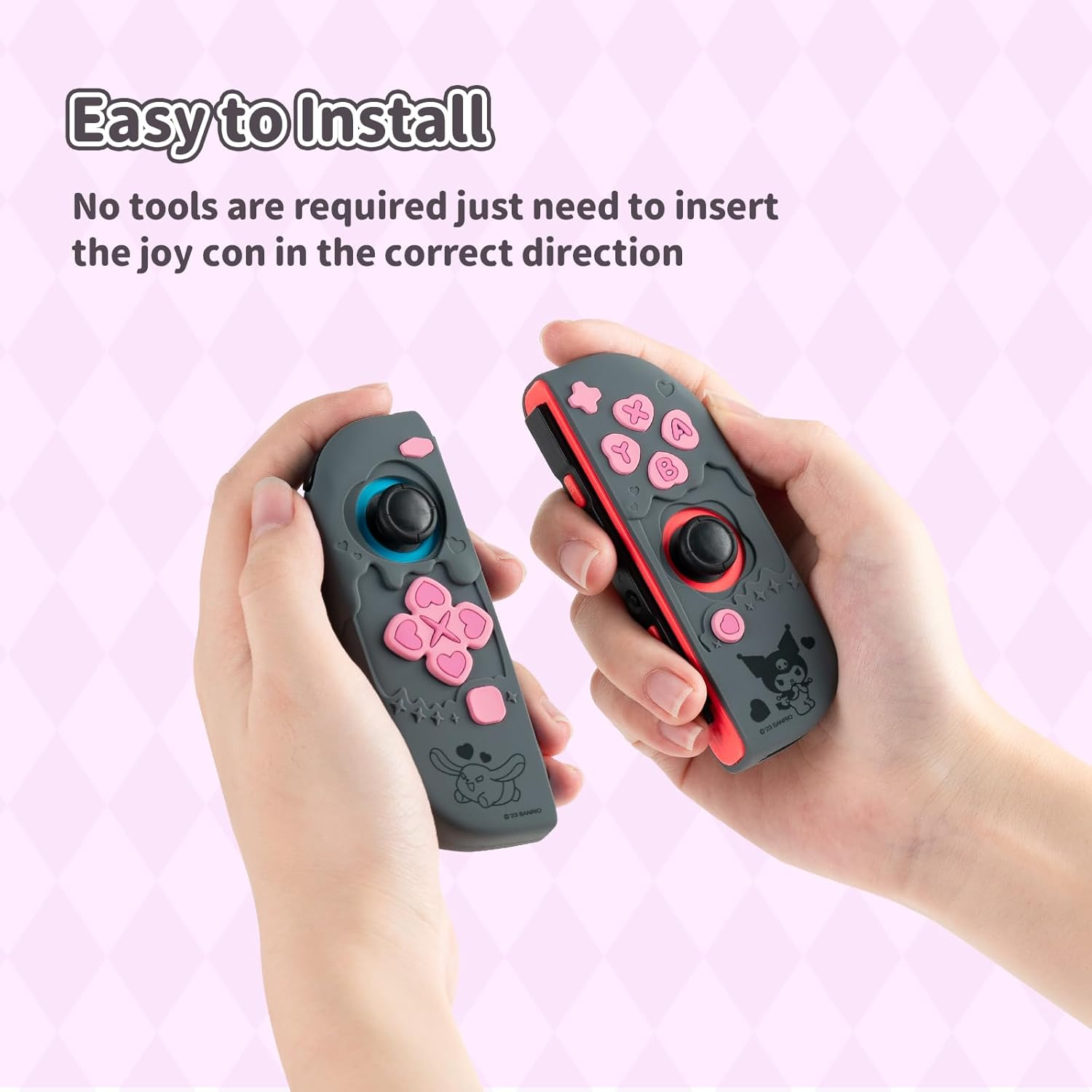 Kuitmor Protective Cover Case for Nintendo Switch Joy Con Controllers,Silicon Switch Joy Con Controller Skin,Anti-Slip Protective Case for Switch/Oled Joy Con Controller image number 6