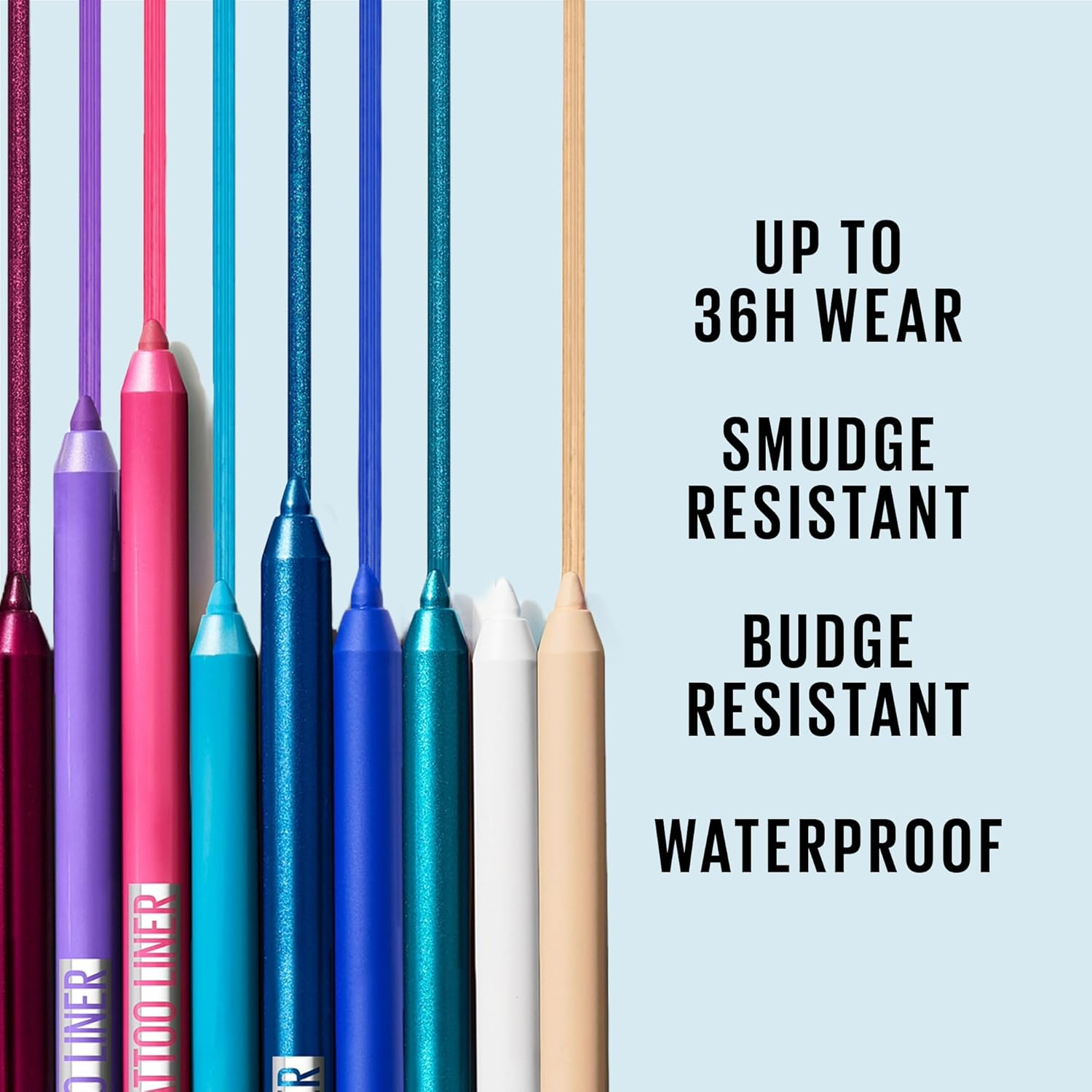 Maybelline New York Tattoo Studio Smokey Gel Pencil Eyeliner 1.3 G, Sleepless Sapphire (Pack of 2)