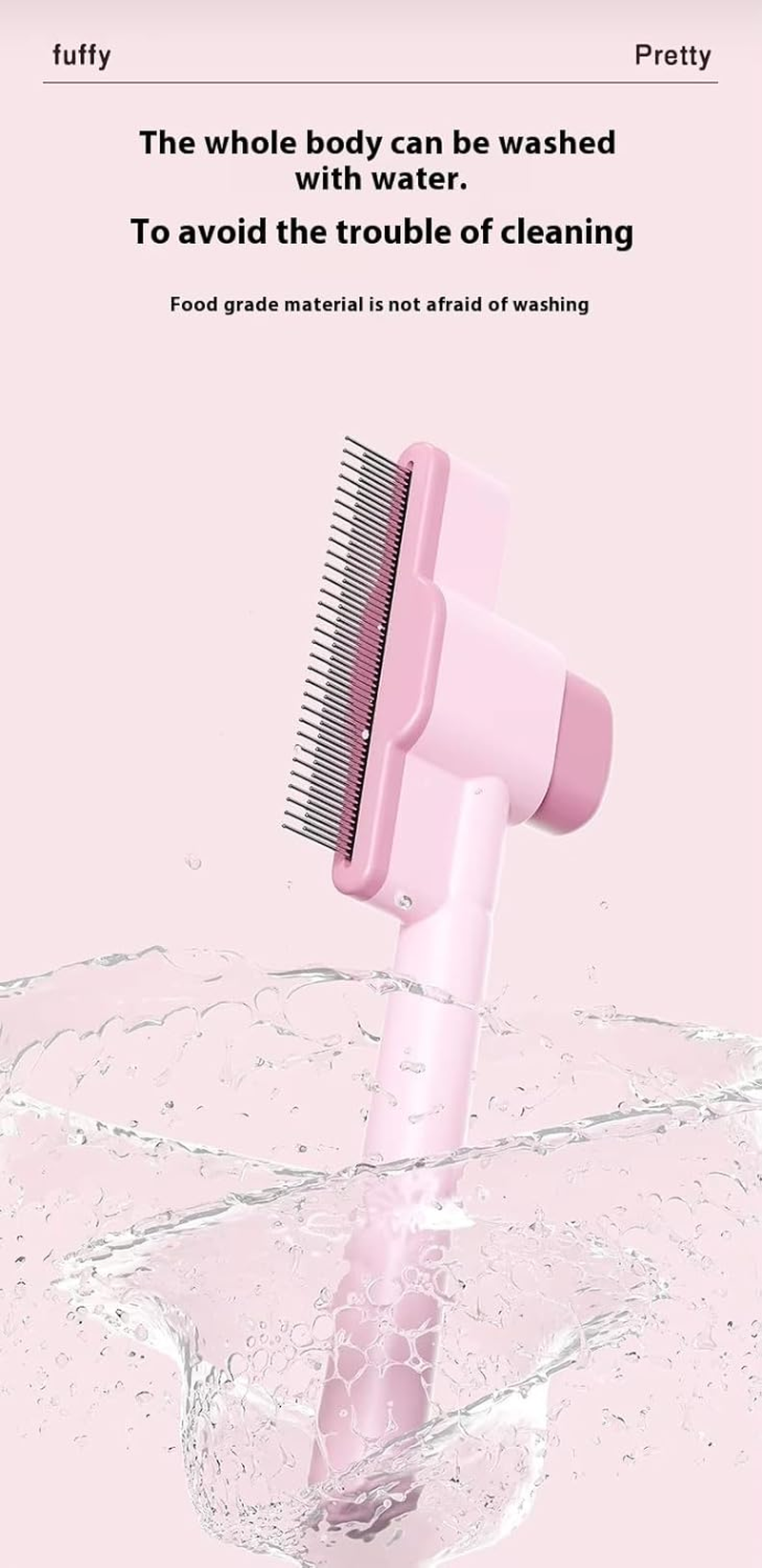 Flea Comb for Cats & Dogs &ndash; Pet Grooming Brush for Shedding & Hair Removal, Dual-Sided Stainless Steel Teeth for Long & Short Hair, Deshedding Tool for All Breeds