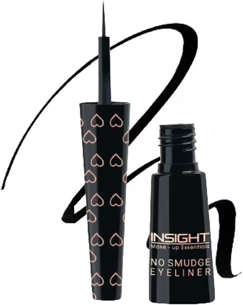INSIGHT Cosmetics No Smudge Eyeliner Gel Intense Matte Finish Quick Drying Smooth Application Waterproof Smudgeproof,(El-53), 4 Ml (Pack of 1) Black image number 1