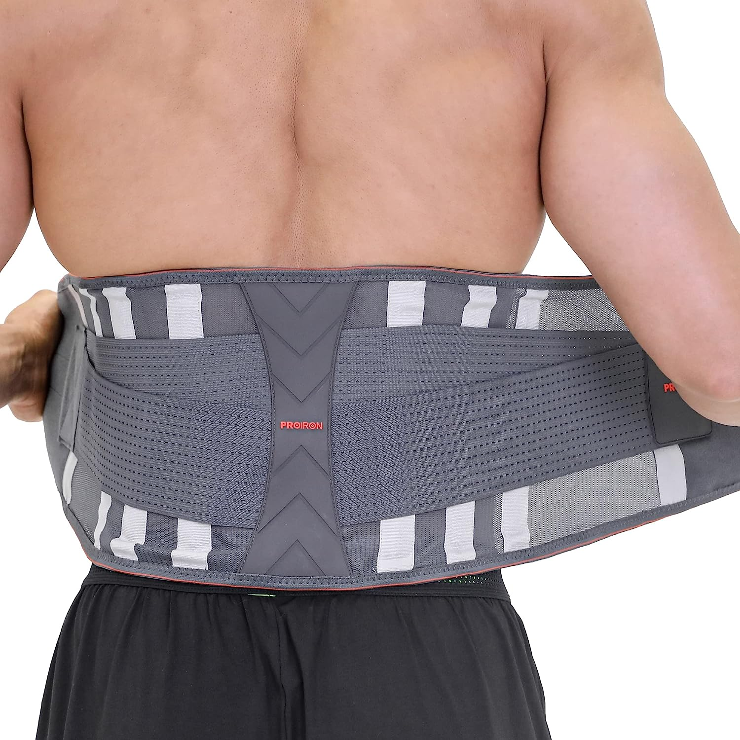 PROIRON Back Braces Lumbar Supports for Lower Back Pain with 7 Stays Breathable Back Support Belt for Men/Women Anti-Skid Lumbar Support Belt with Lumbar Pad, Lower Back Pain Relief for Herniated Disc, Sciatica-M