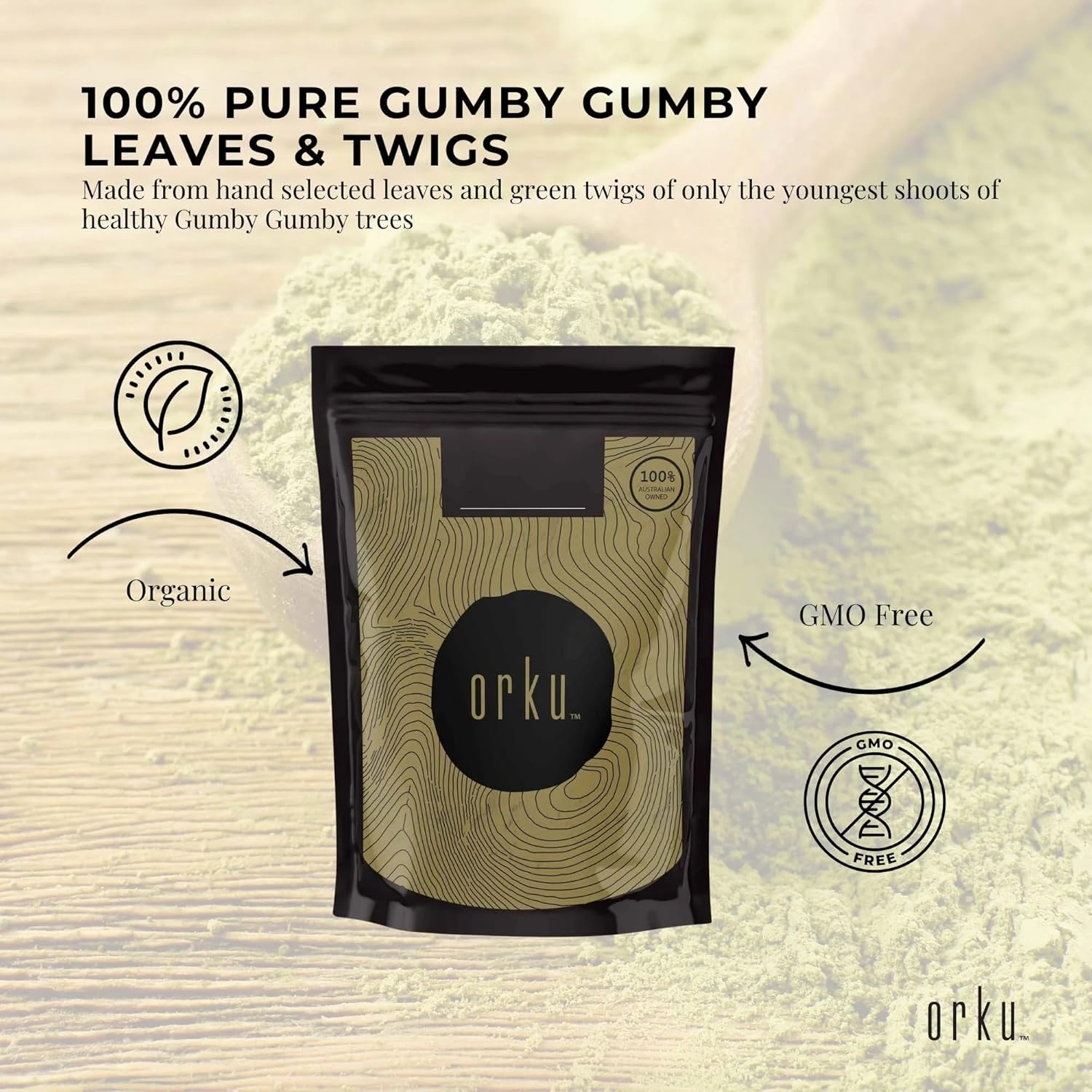 400G Gumby Gumby Pure Powder - Gumbi Aboriginal Plant Pittosporum Angustifolum image number 6