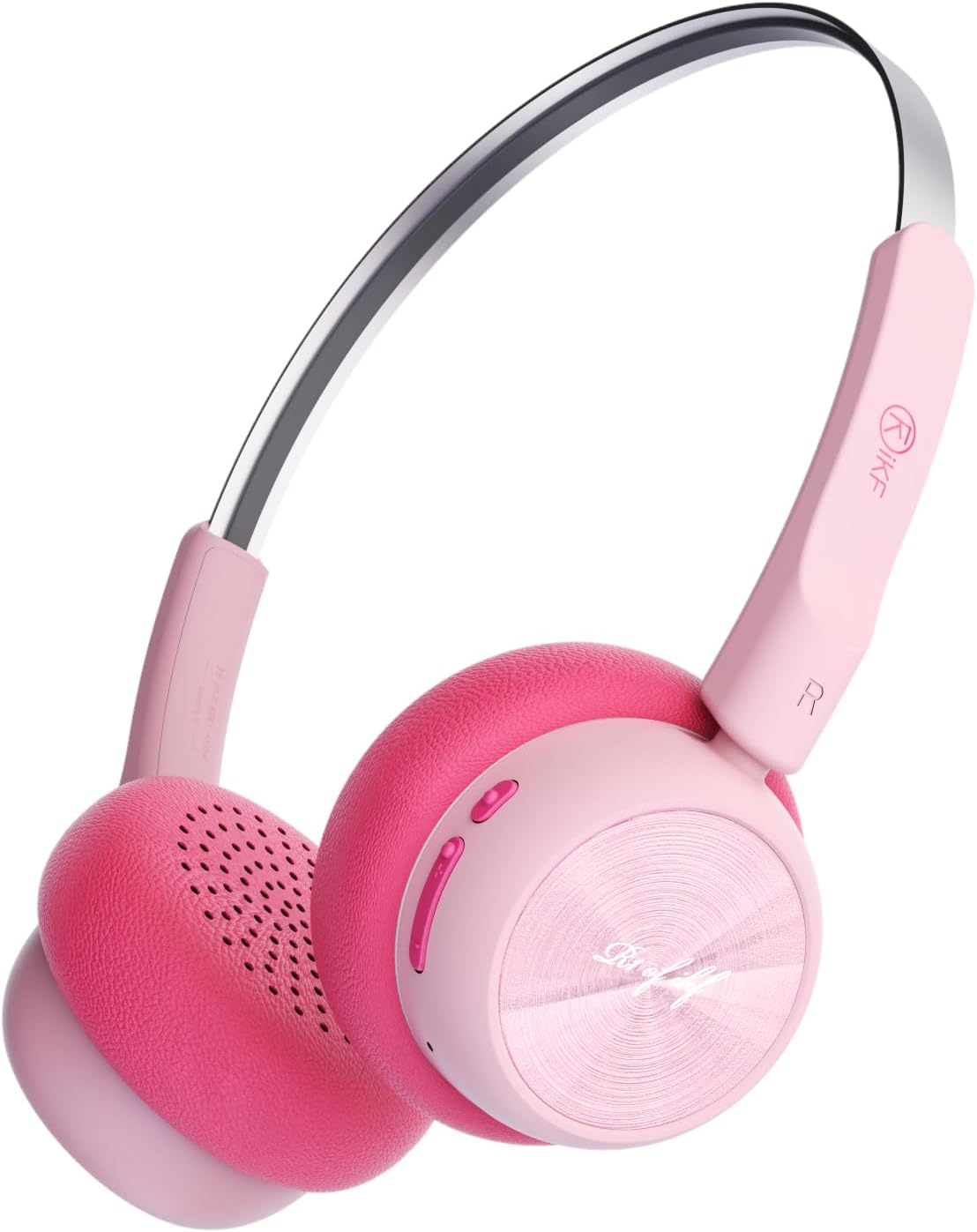 Ikf R1 Wireless On-Ear Headphones Bluetooth 5.4 Lightweight Retro Headphones 60H Playtime, Multipoint Connectivity, APP Volume Control, Built-In Microphone, for School, Travel, Commuting (Black Gold)