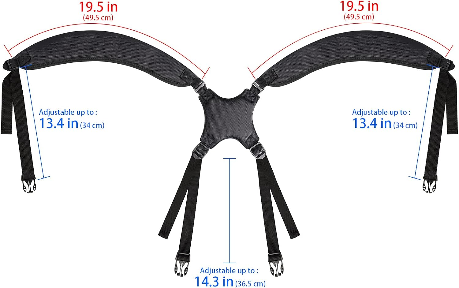 Quick Side Release Plastic Buckle Golf Bag Shoulder Straps image number 1