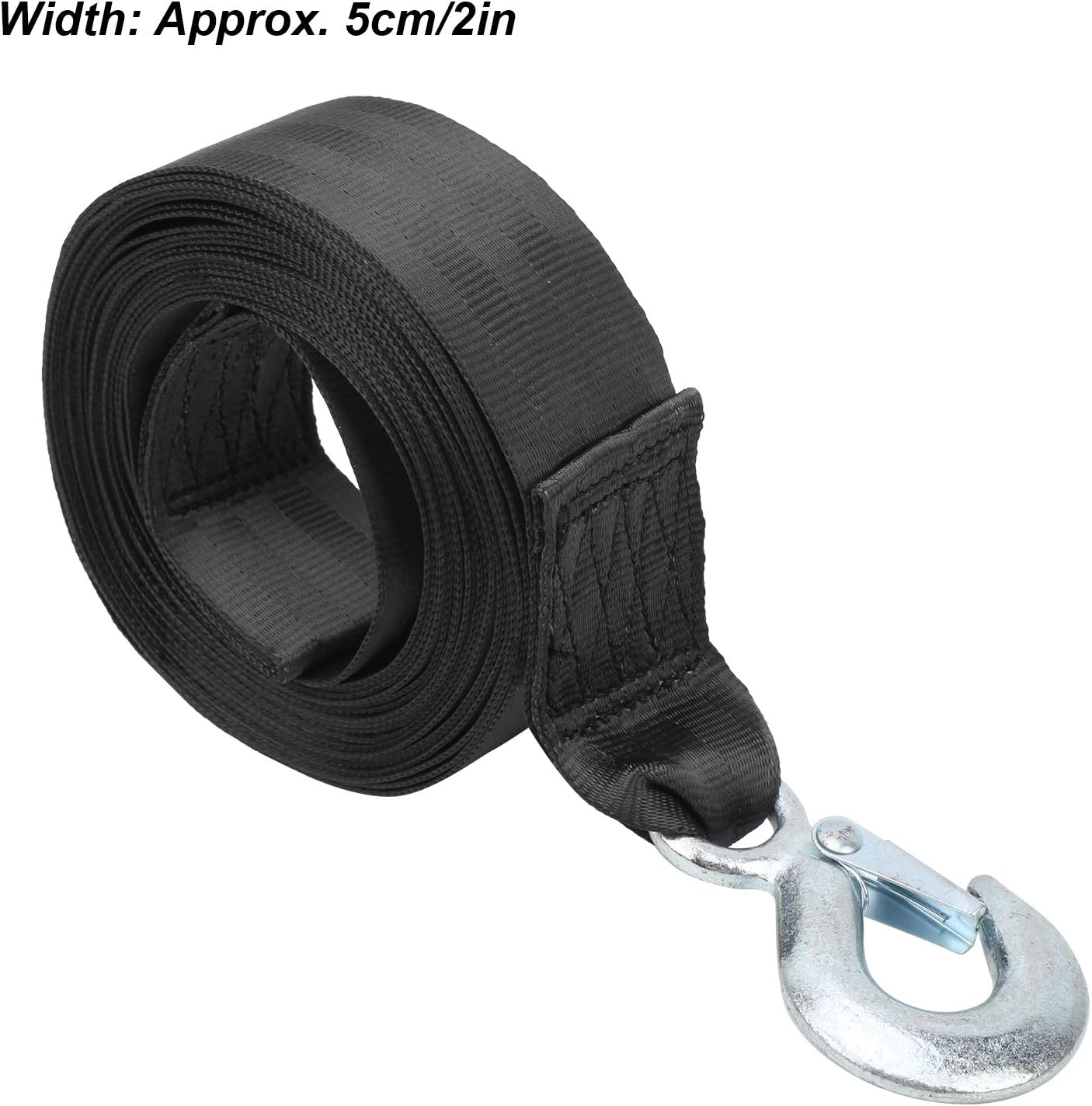 Heavy Duty 6M Marine Winch Strap, Boat Winch Strap with Hook, Professional Polyester Trailer for Boats image number 4