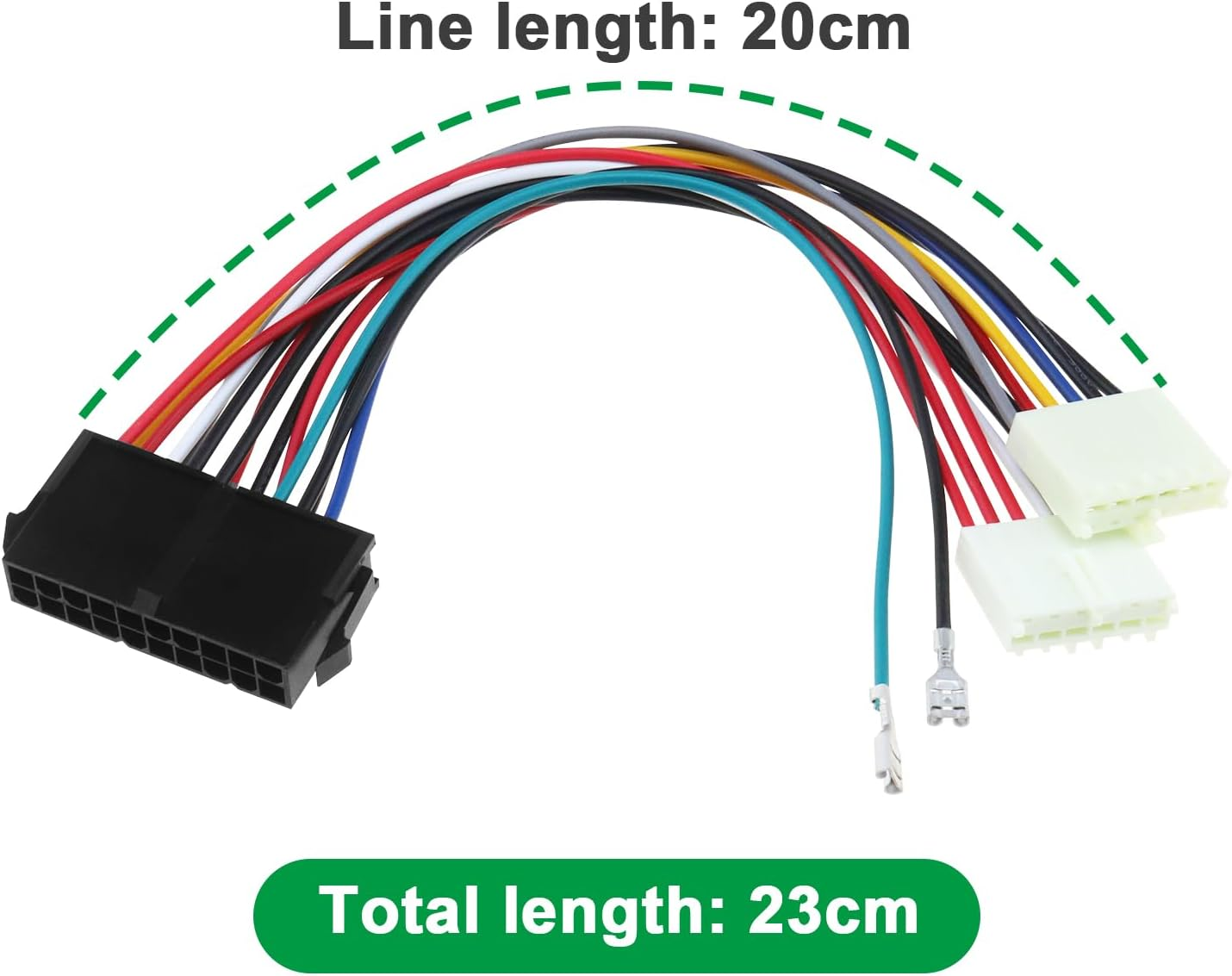 Be in Your Mind ATX to at Power Adapter 20Pin ATX to 2 Port 6Pin Converter Power Cord 20Cm 18AWG Converter Adapter Cable Suitable for 286 386 486 586 Computers image number 3