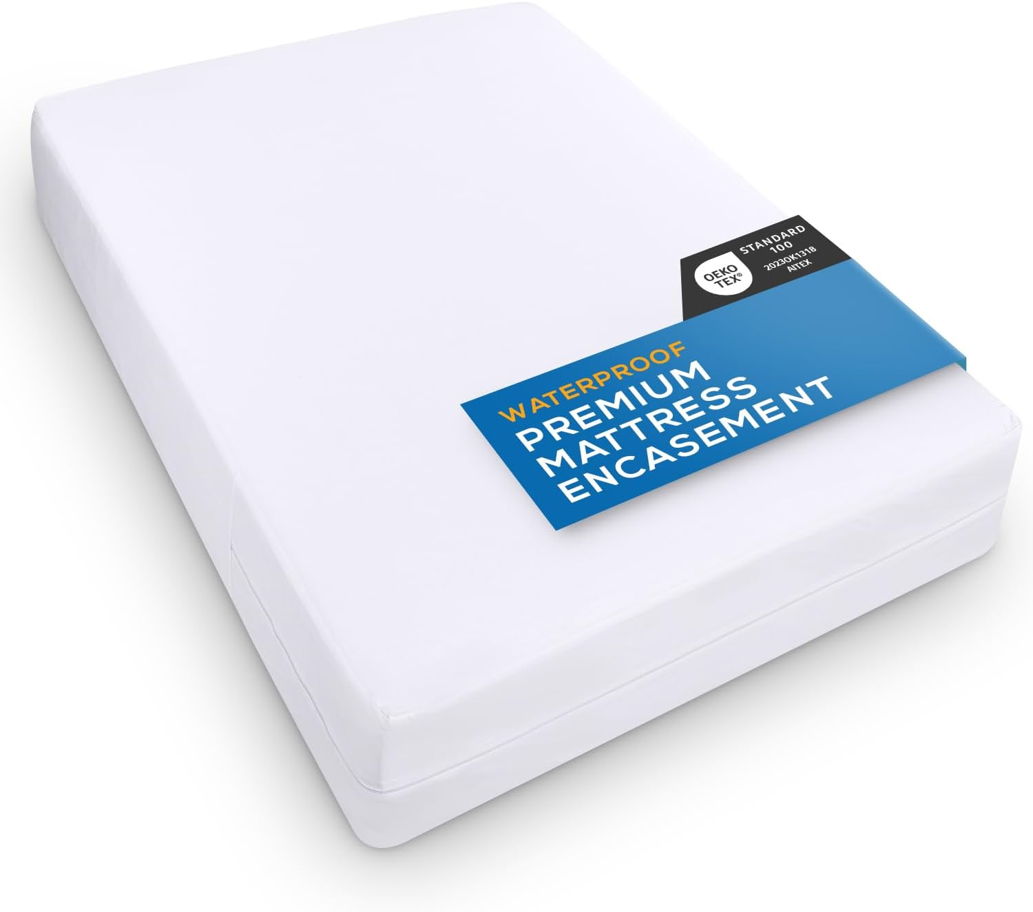 NY Threads Waterproof Mattress Encasement - King Bed Size, Premium Zippered Mattress Protector, Bed Bug and Dust Mite Proof Mattress Cover