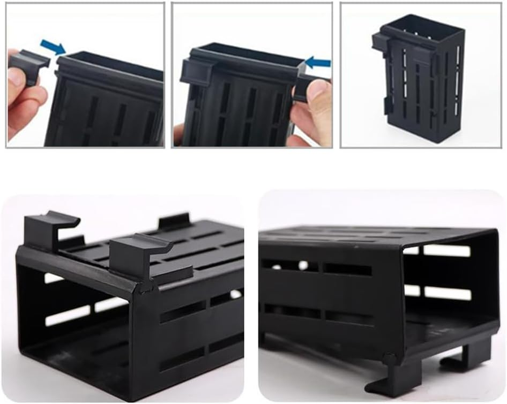 Aquarium Plant Holder, Wanfoou 4 PCS Hanging Planter Cups, Hanging Aquatic Plant Pot with Hooks Cups for Fish Tank Aquarium Planter and Aquascape Decorations (Black)