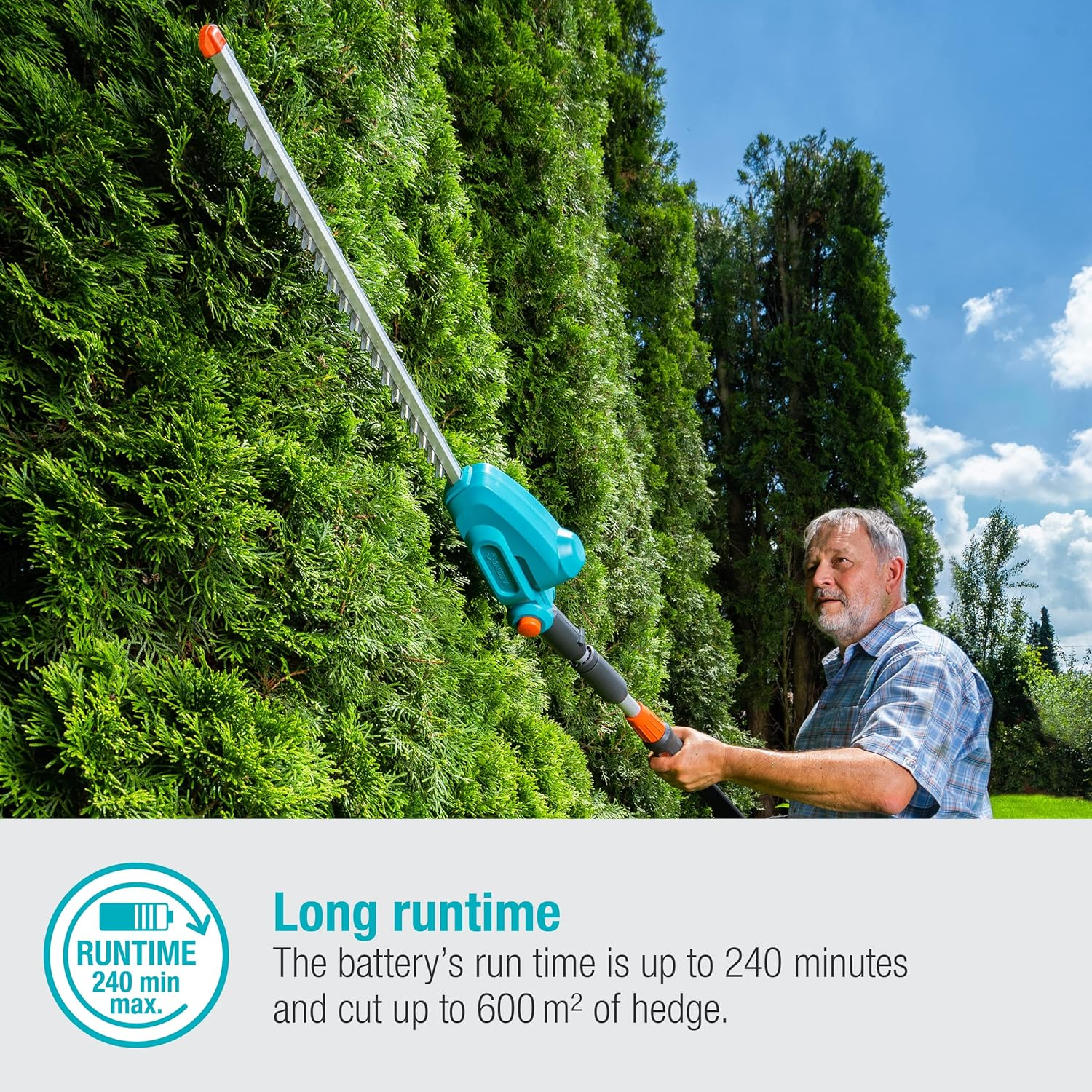 Gardena Battery Telescopic Hedge Trimmer THS 42/18V P4A Skin - Tool Only image number 2