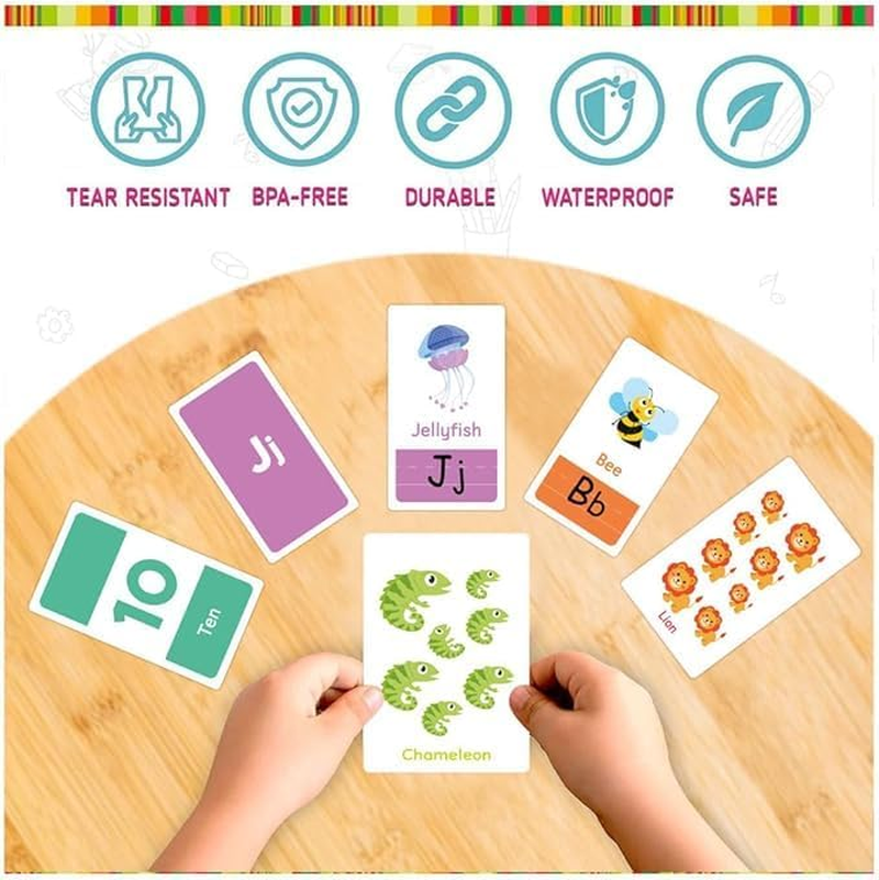 Early Learning Flash Cards Number Flash Cards Alphabet Flash Card 2-4 Years, Learn Colors Number Shapes Animals ABC Letters Sight Words image number 5