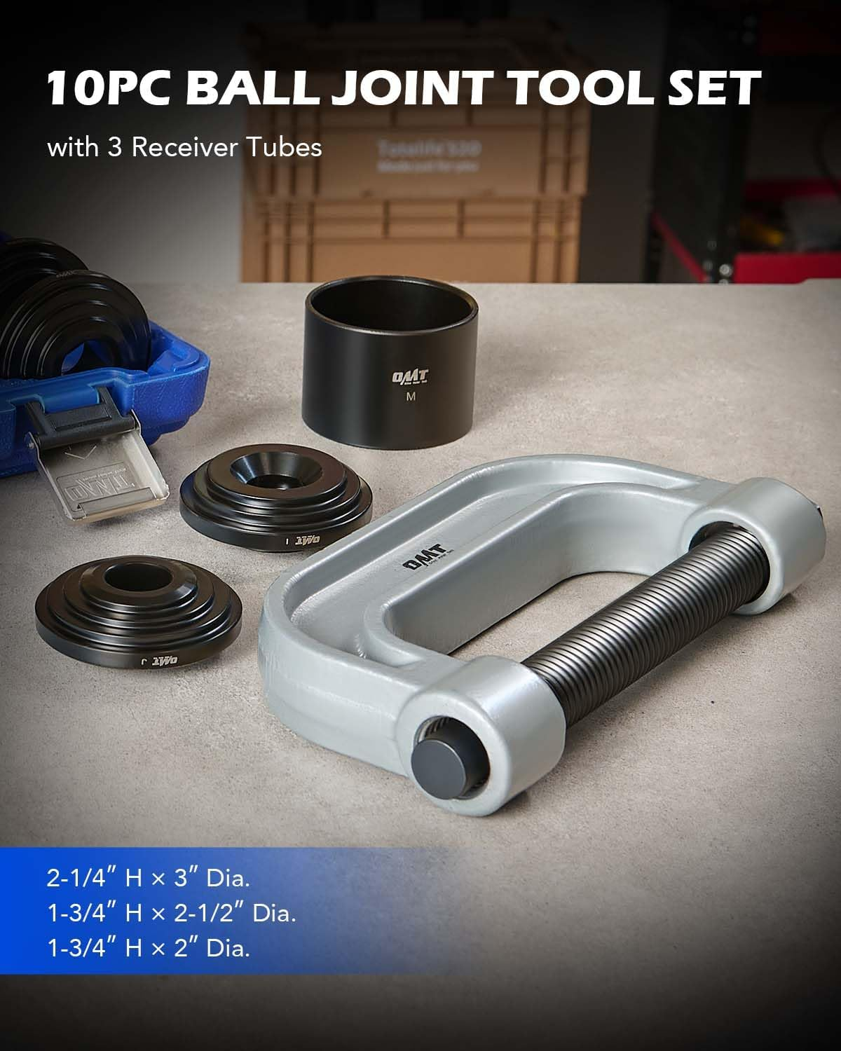 Orion Motor Tech Heavy Duty Ball Joint Press & U Joint Removal Tool Kit with 4X4 Adapters, for Most 2WD and 4WD Cars and Light Trucks image number 3