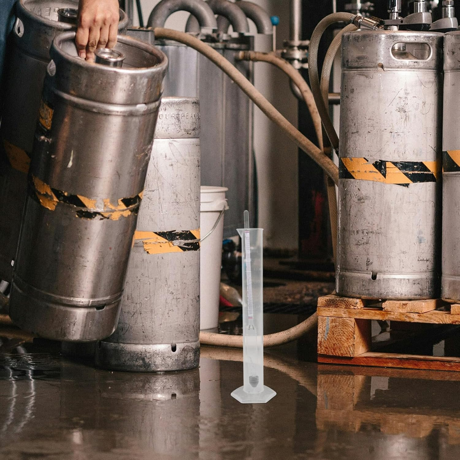 SOLUSTRE Hydrometer & Testing Jar Kit: 1 Set Triple Scale Alcohol Hydrometer with Glass Cylinder for Brew Beer Wine, Home Brewing Supplies, 41GBBSX211L05HIP27ACBX image number 3