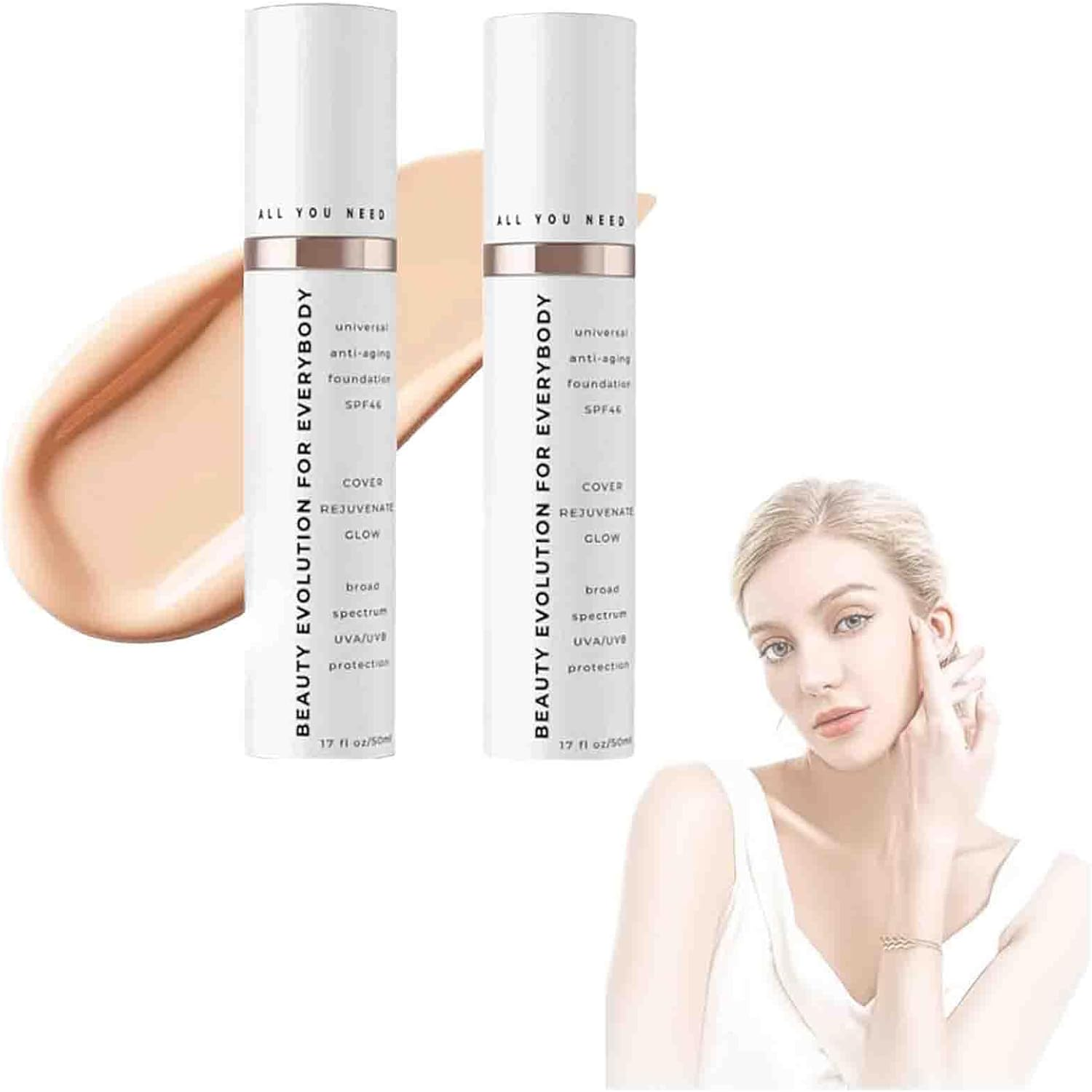 Evonex Age Defying Foundation, Universal Tint (2PCS)
