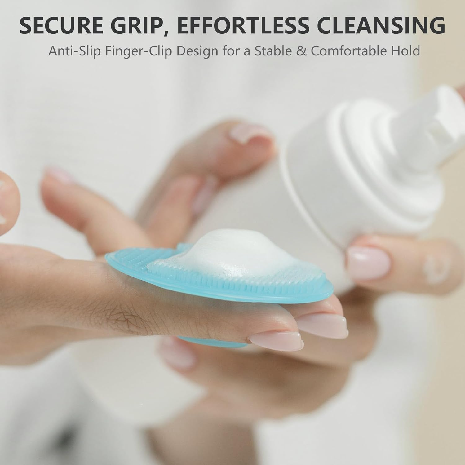 Face Scrubber 4 Pack, BEAUTAIL Silicone Manual Facial Cleansing Brush for Men Women, Gentle Face Scrubber Exfoliator, Skin Care Exfoliating Face Brush, Black+Starlight+Pink+Blue image number 2