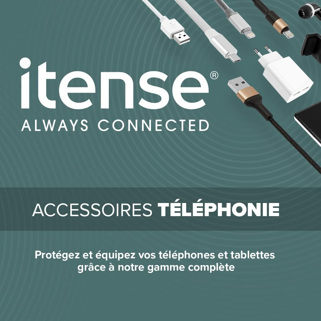 Itense - Sports Headphones, Ergonomic Shape - Sound Power: 90 Db - with 3.5 Mm Jack Plug - Cable Length: 100 Cm - Headset Holder System