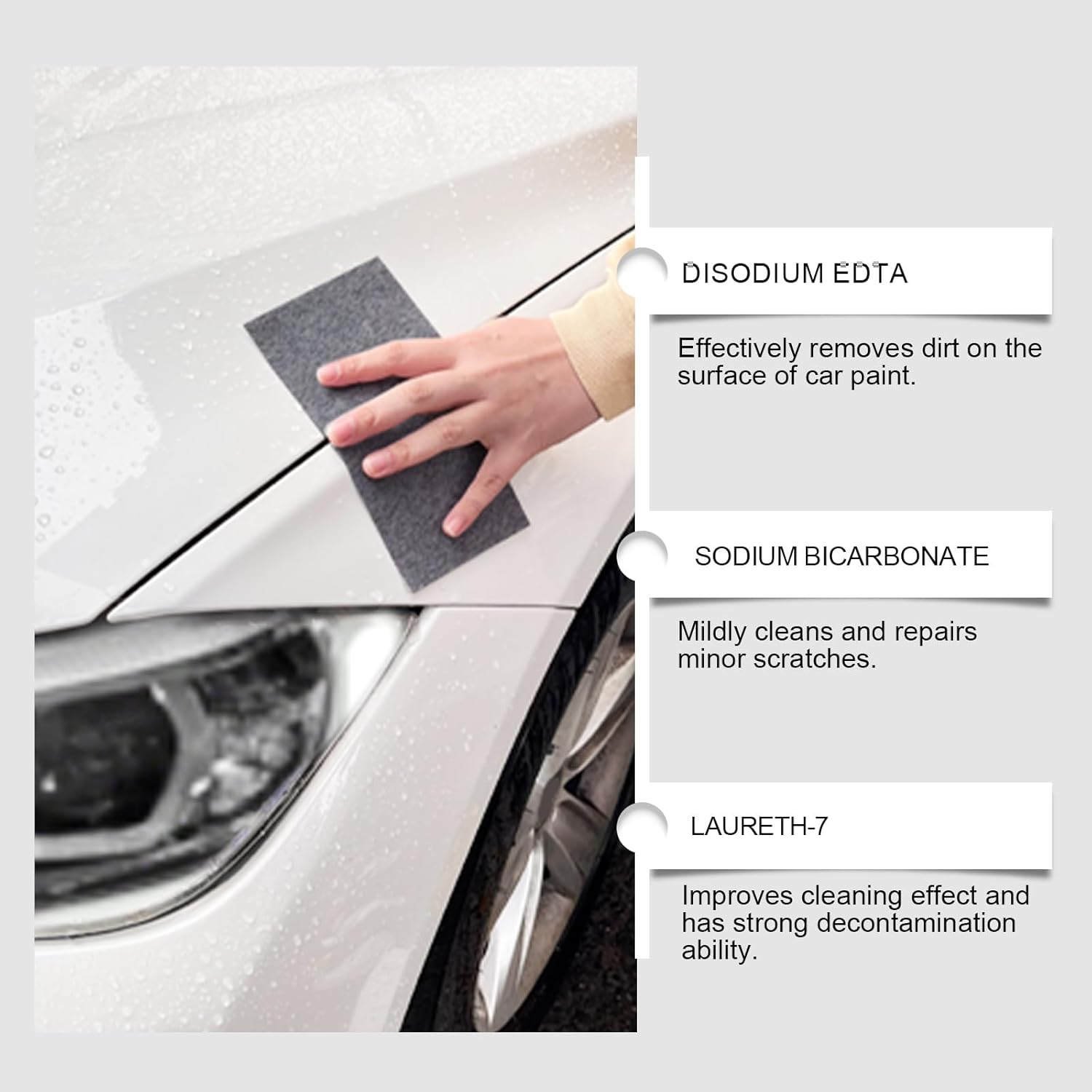 MILIOG 6PCS Nano Sparkle Cloth Car Scratch Remover Kit &ndash; Multi-Purpose Magic Cloth for Light Scratches, Water Spots & Oxidation on All Car Colors | Reusable & Easy-To-Use Auto Scratch Repair (Black) image number 6