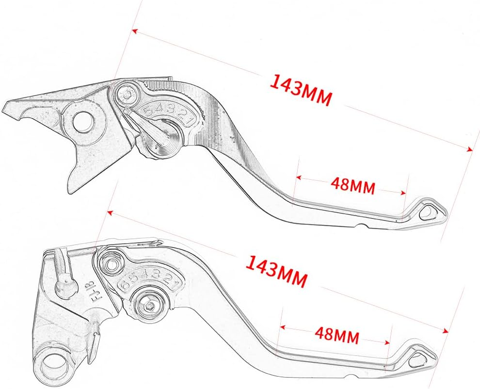 Modeer for KTM Super Adventure 1290 S/T/R 2015-2020 Motorcycle Aluminum Shorty Brake Clutch Levers 1290 Super Adventure Super Adv 1290 Accessories (Orange) - Black image number 3