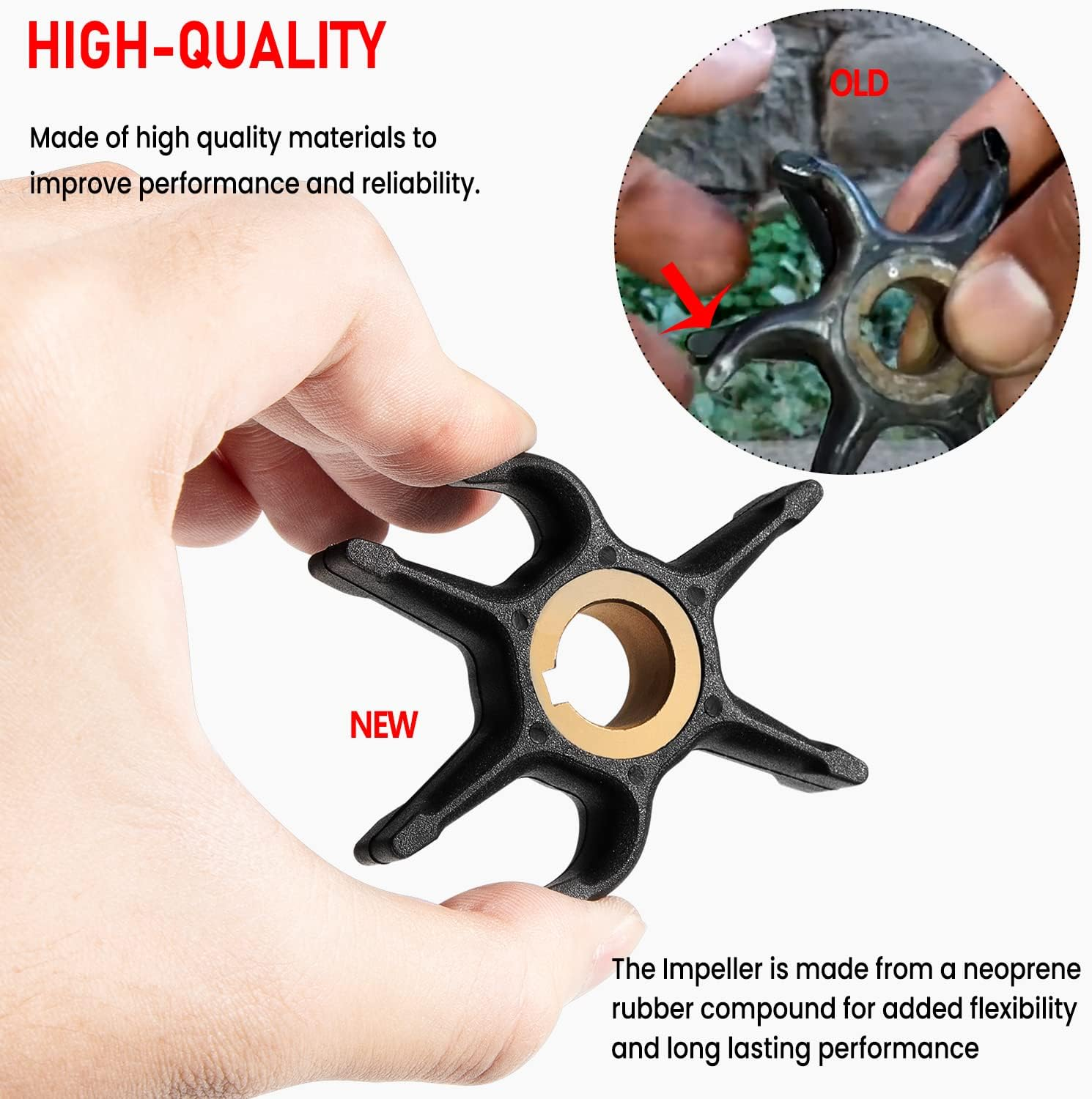 382296 Outboard Water Pump Impeller Replacement Kit for Johnson Evinrude Outboard 9.5Hp 10Hp image number 4