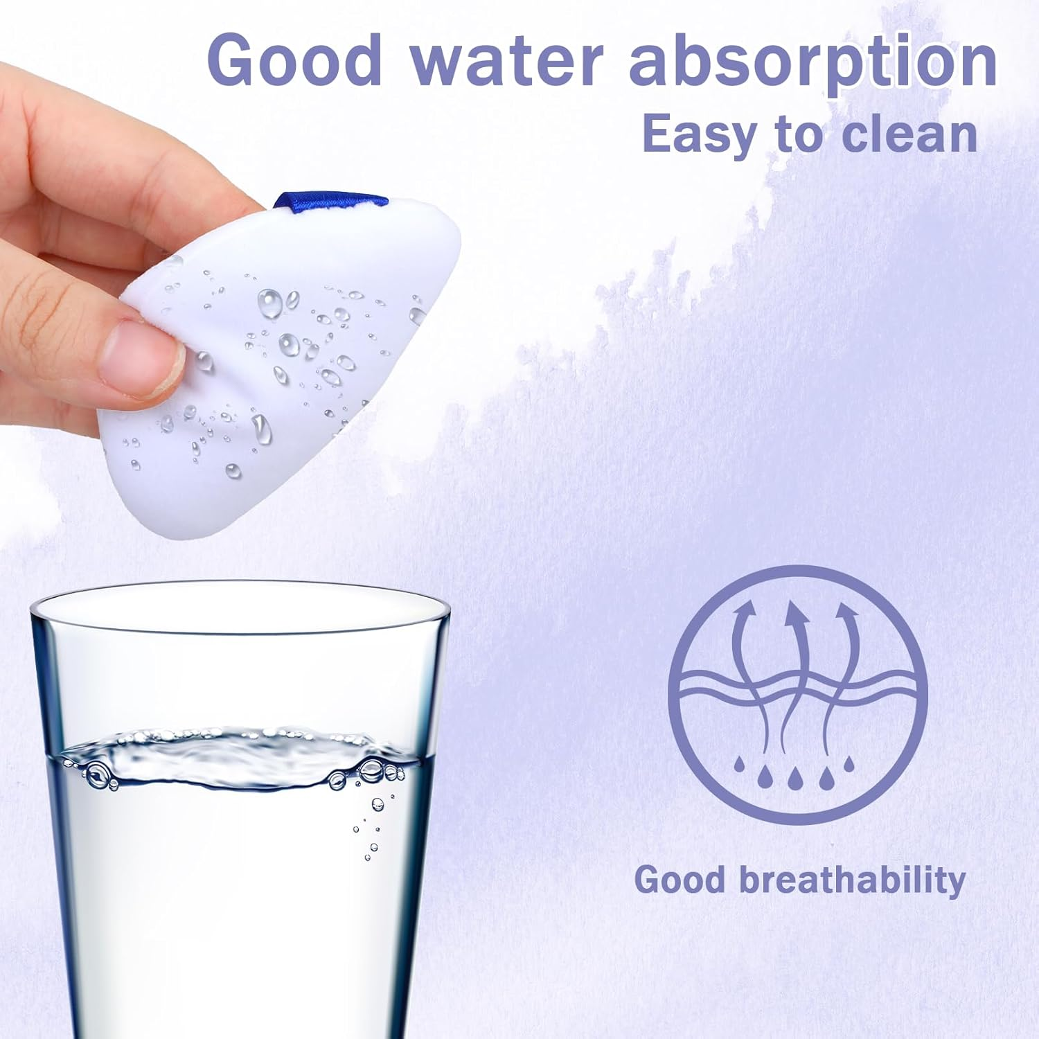 6Pcs Powder Puff - 3 Inch Soft Powder Makeup Puffs Pads Ultra Soft Washable Velour Makeup Powder Puffs for Face Powder Setting Powder Loose Powder image number 2