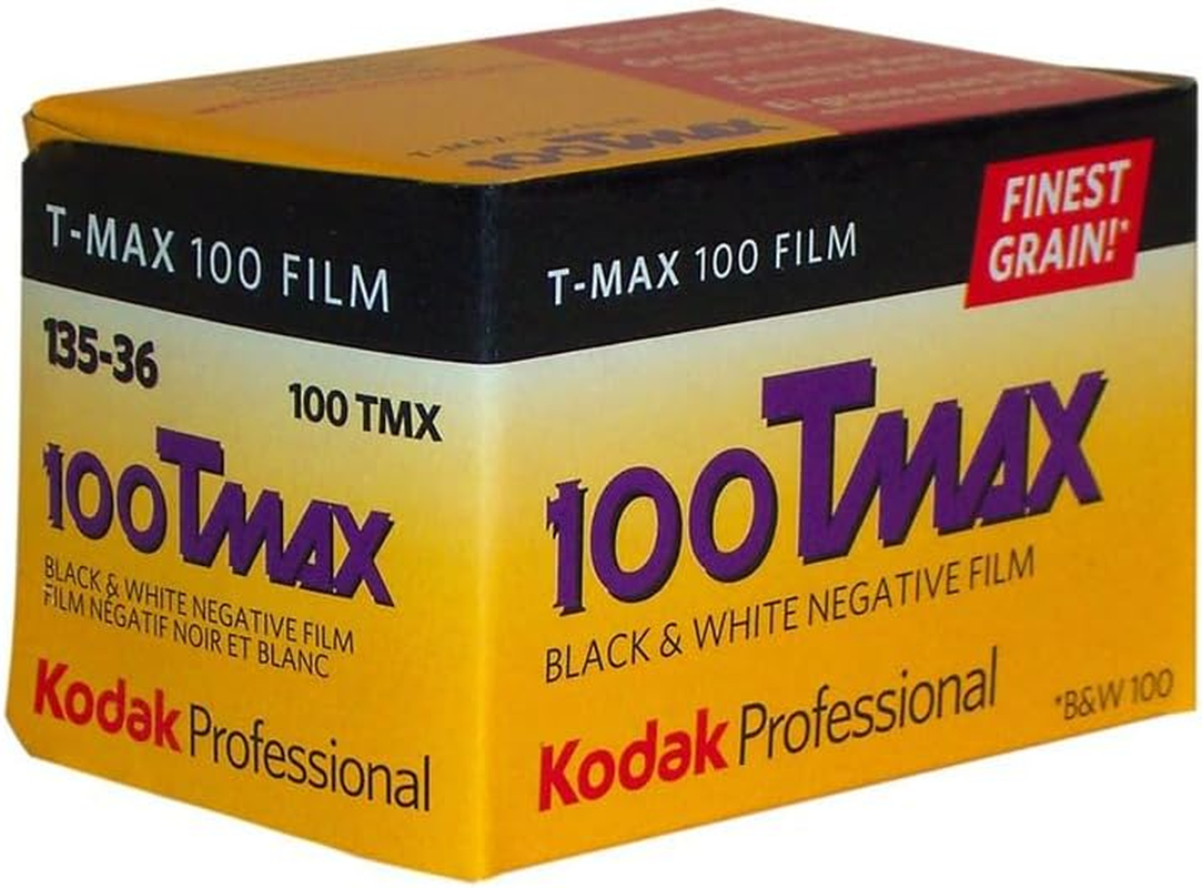 Kodak Professional T-Max 100 Black and White Negative Film (35Mm Roll Film, 36 Exposures)- 8532848, Yellow/Red