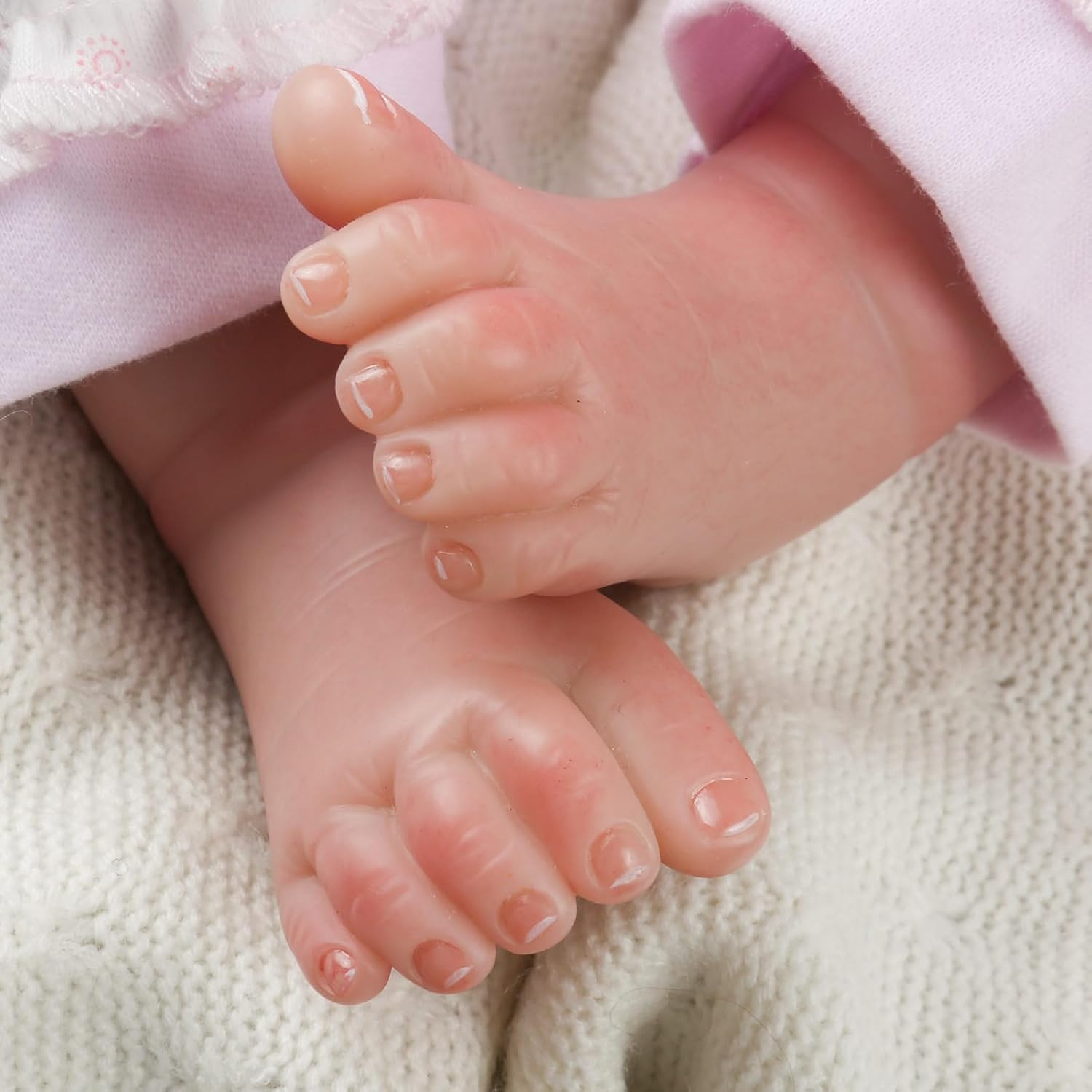 Reborn Baby Doll Girl, 22 Inch Soft Weighted Body, Cute Lifelike Handmade Silicone Doll - Olivia image number 4