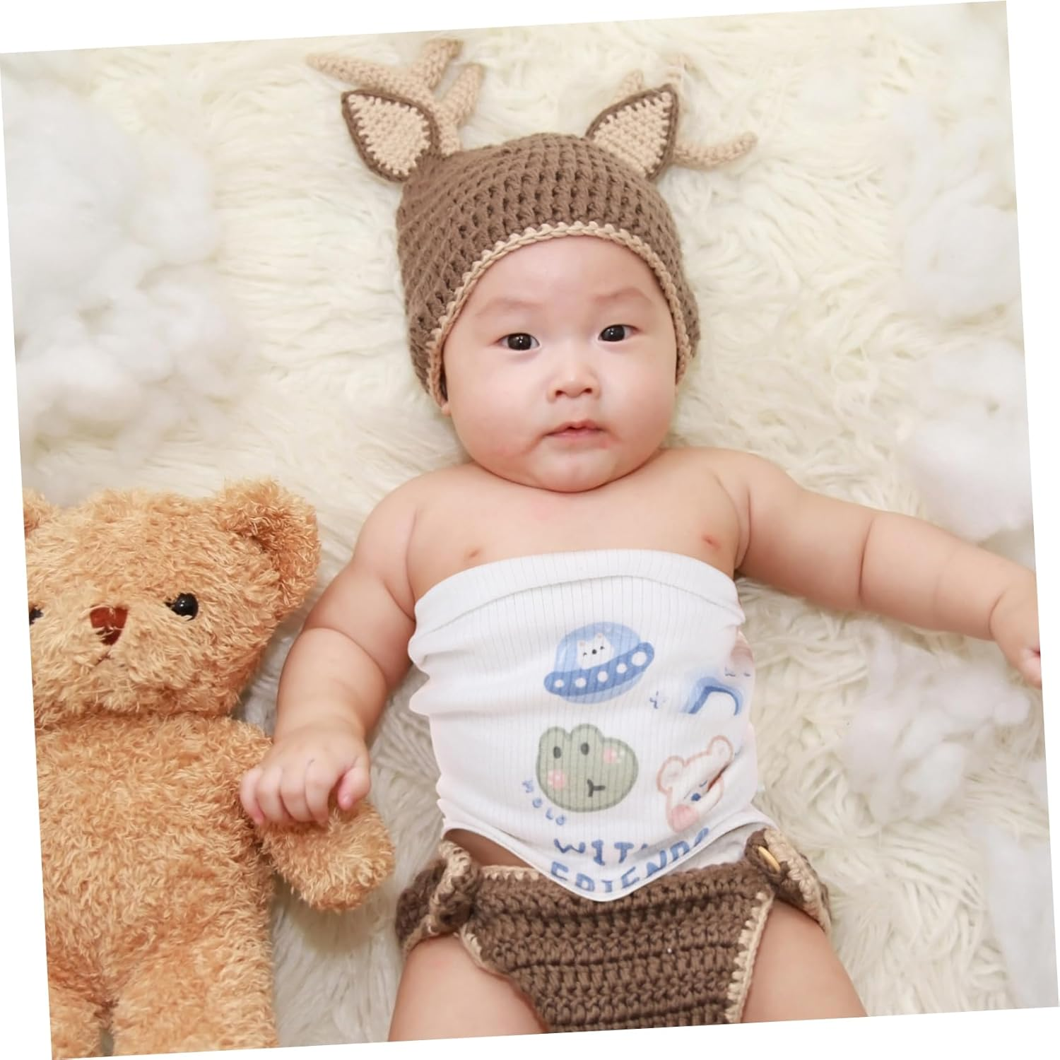 Vaguelly 2Pcs Infant Belly Bands Baby Navel Straps Cotton Double-Layer Seamless Belly Protectors for Newborns Four Seasons Baby Supplies for Gas and Colic image number 3