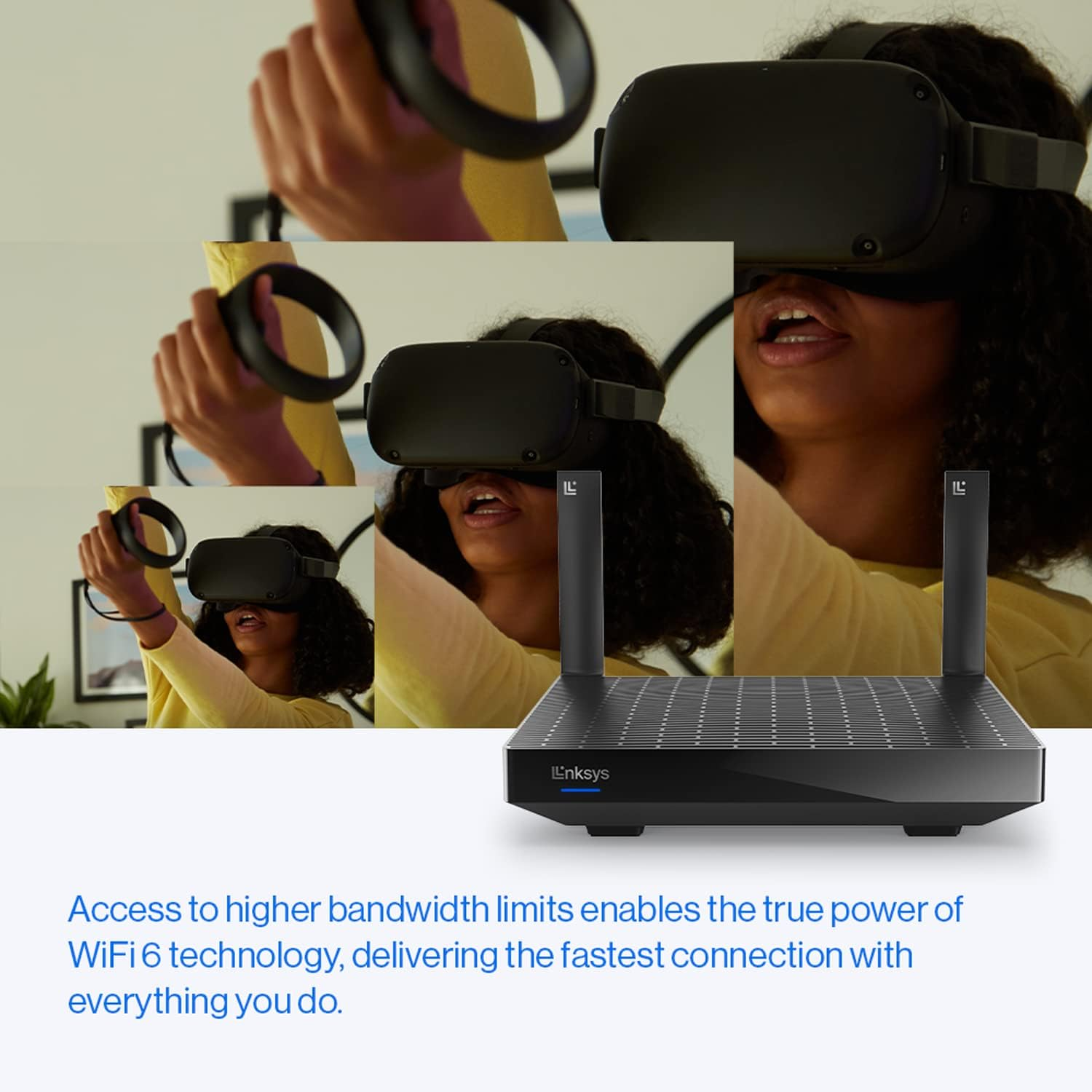 Linksys Hydra 6 Dual Band Mesh Wifi 6 Router (AX3000) - Wireless Gaming Router with up to 3.0 Gbps Speed, Supports 25+ Devices & 2,000 Sq Ft - Works with Linksys Mesh Wifi System image number 3