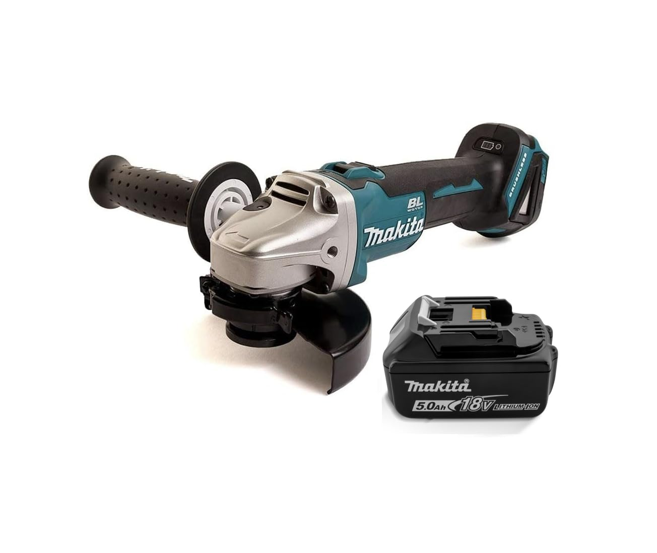 Makita DGA504 18V Brushless Angle Grinder 125Mm with 1 X 5Ah Battery