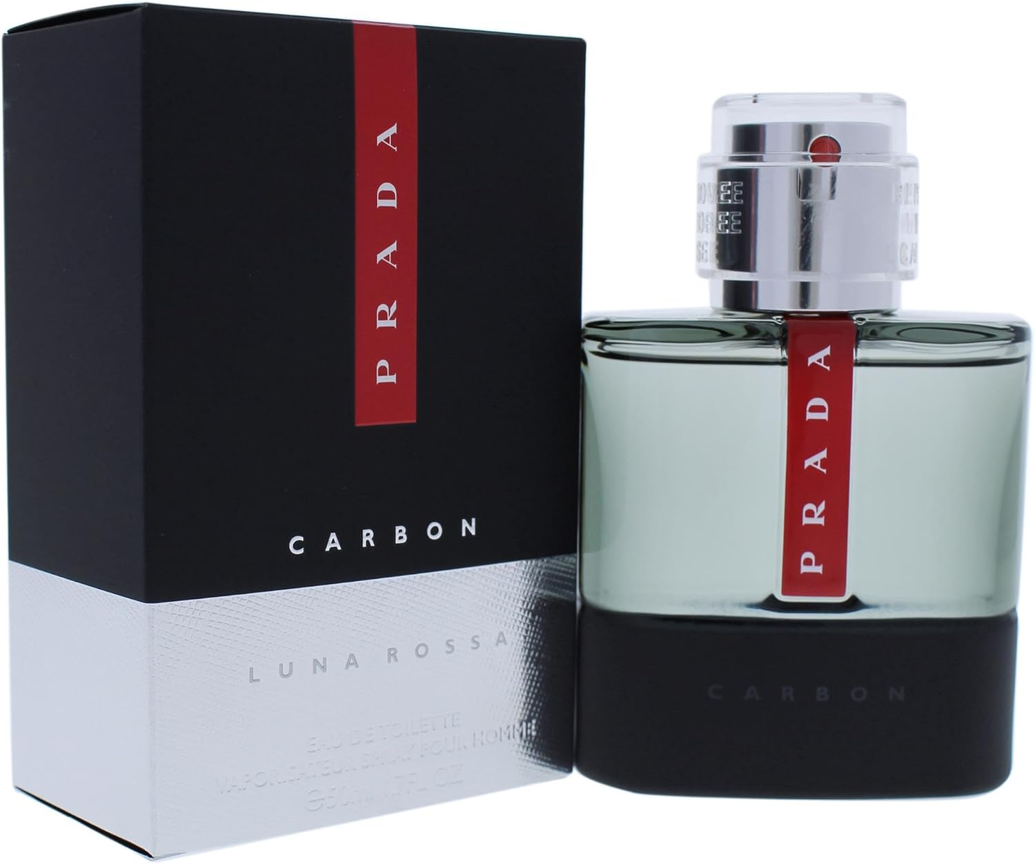 Prada Luna Rossa Carbon Eau De Toilette for Men, 50Ml