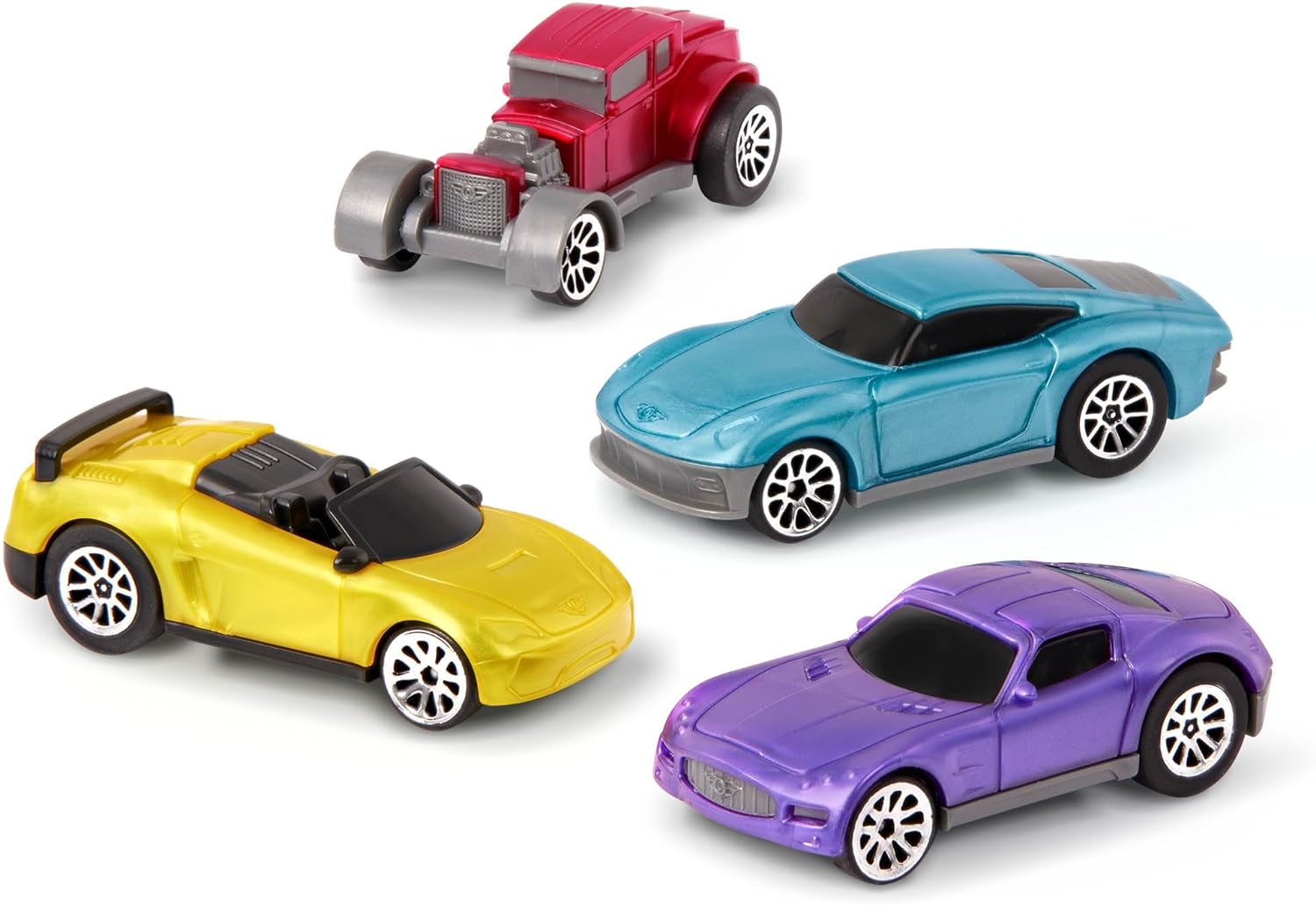 Driven by Battat &ndash; Turbocharge Pullback Vehicles &ndash; Toy Set with 4 Cars &ndash; Race Car Toys and Playsets for Kids &ndash; Toy Pull-Back Cars &ndash; 3 Years + &ndash; Turbocharge - Race Cars (4 Pack) image number 2