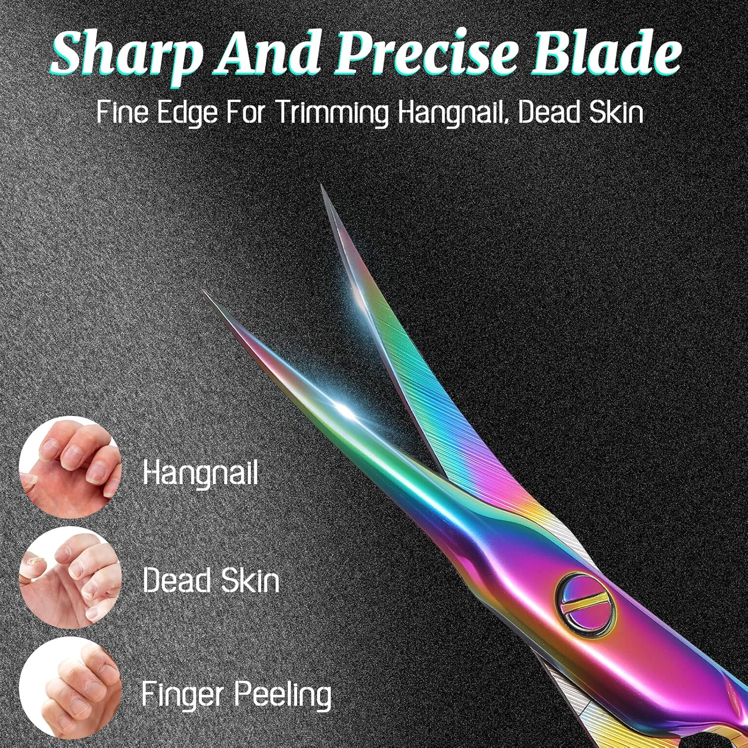 Curved Cuticle Scissors, Professional Cuticle Scissors, Extra Fine Cuticle Scissors, Cuticle Cutter for Cuticles, Eyebrows and Eyelashes image number 1