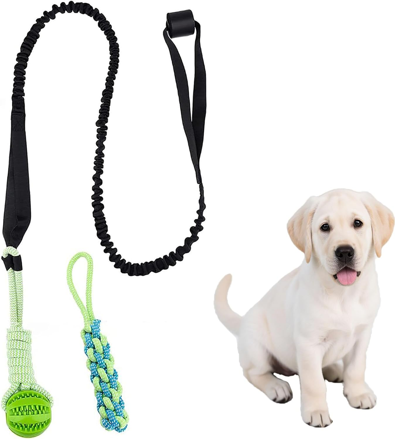 Tug Toys for Dogs, Interactive Dog Cotton Rope Toys Set with Tether, 2 Chew Ropes, and 1 Puzzle Ball, Dog Bungee Rope Toys for Small/Medium/Large Dogs Indoor Outdoor Activities image number 1