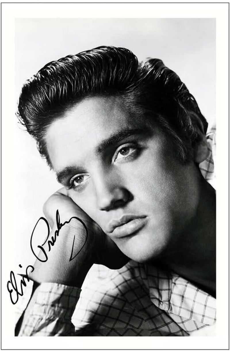 Generic Elvis Presley Signed 12X8 Inch Photo Print Pre Printed Signature Love Me Tender Autograph Gift