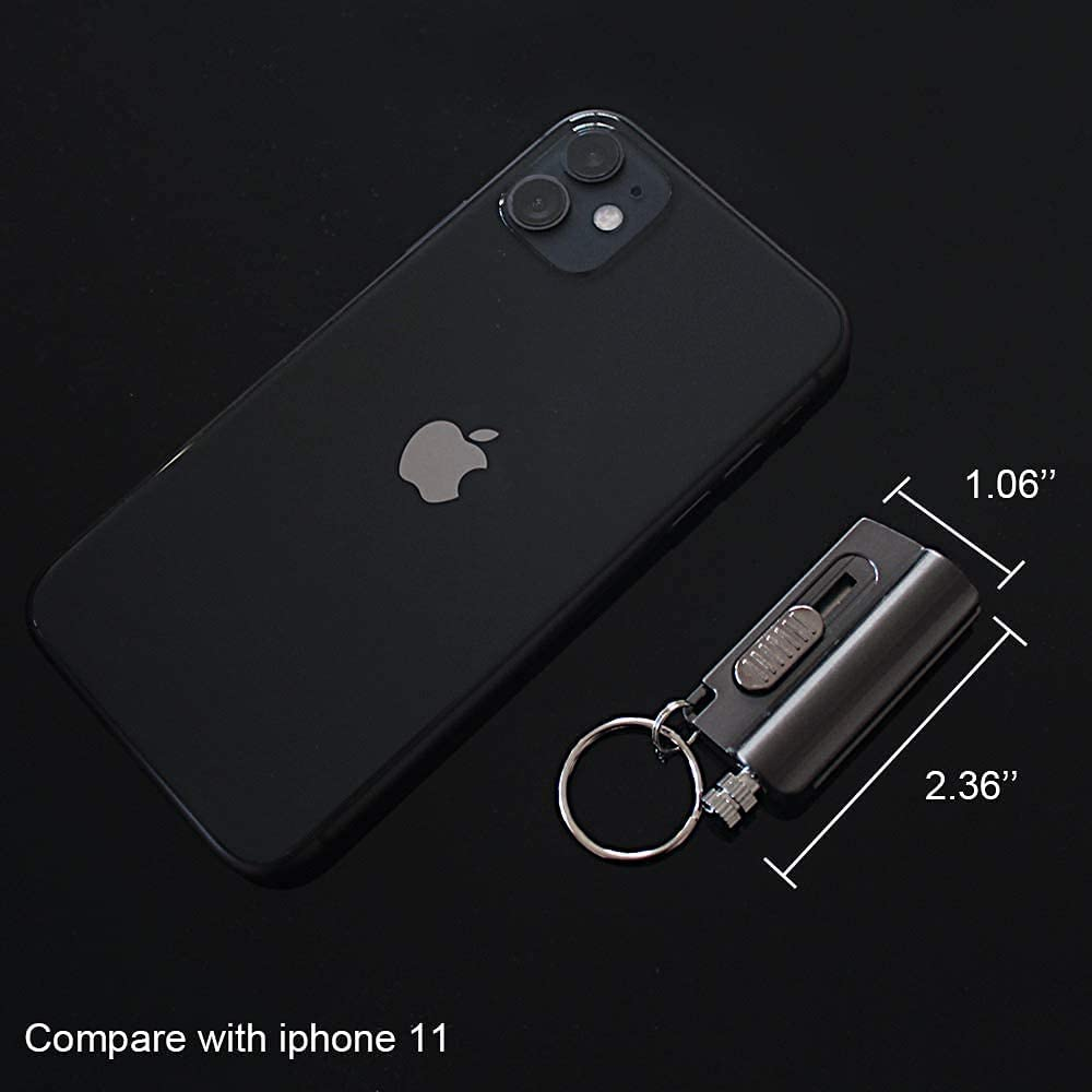 Permanent Match Lighter, Outdoor Portable Lighter Bottle Metal Keychain with Containing Cotton Core, Waterproof Match Bottle Opener Utility Knife EDC Emergency Matchstick Survival Flint Fire Starter image number 2