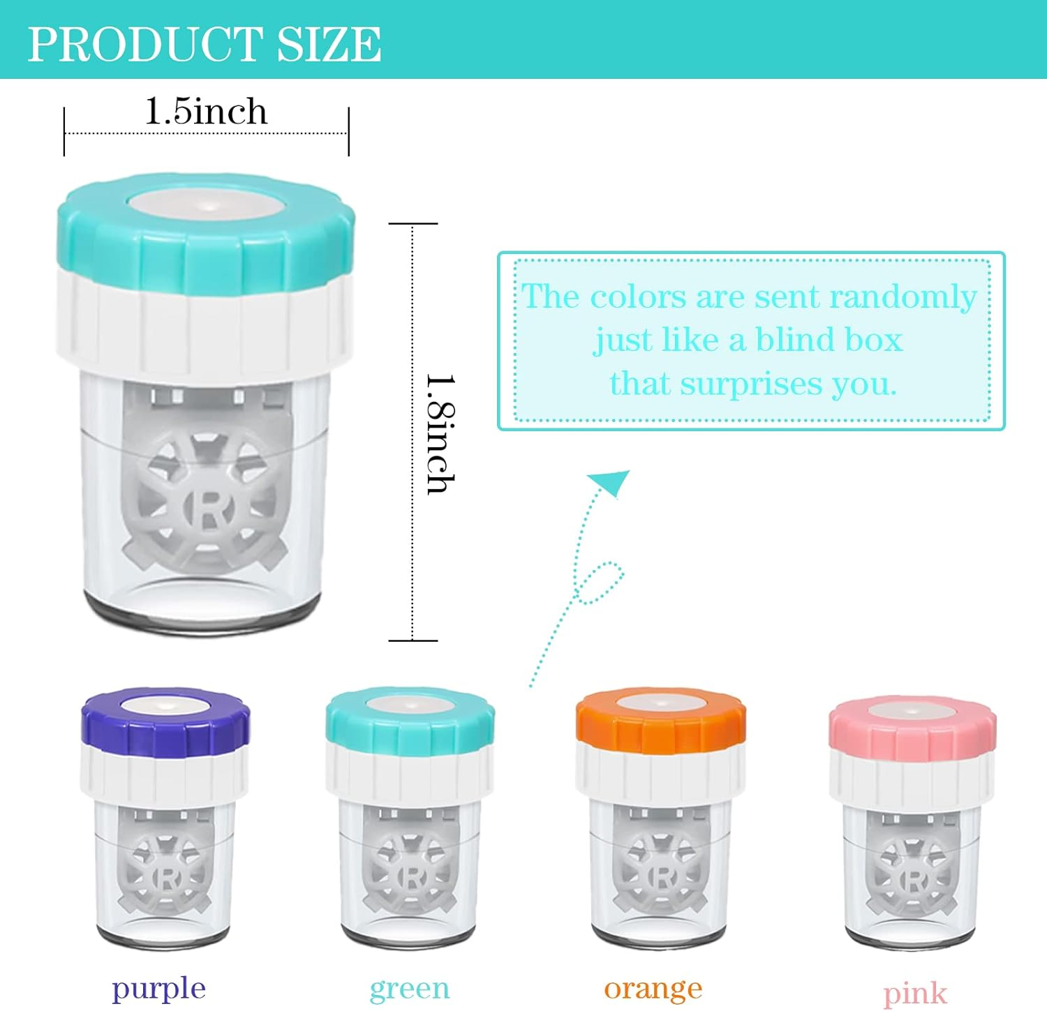 2 PCS Contacts Case Cleaner Machines, Upaclaire Daily Vision Care Manually Contact Lens Washer Cleaner Plastic image number 1