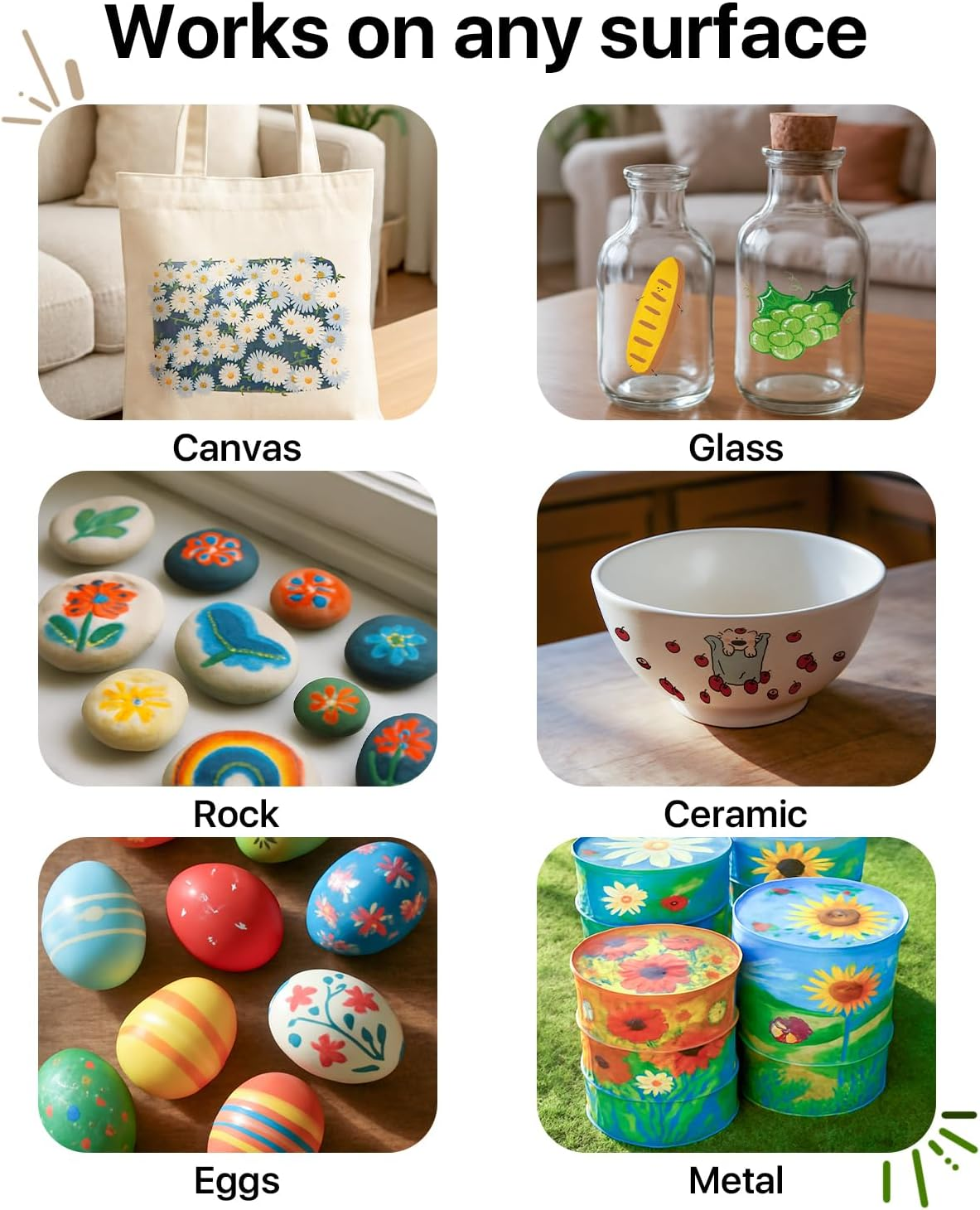 Jusart 48 Colors Dual Tip Acrylic Paint Markers, Acrylic Paint Pens with Dot and Fine Tip for Rock, Fabric, Wood, Glass, Ceramic, Canvas - Vibrant Art Supplies Beginners & Artists image number 1