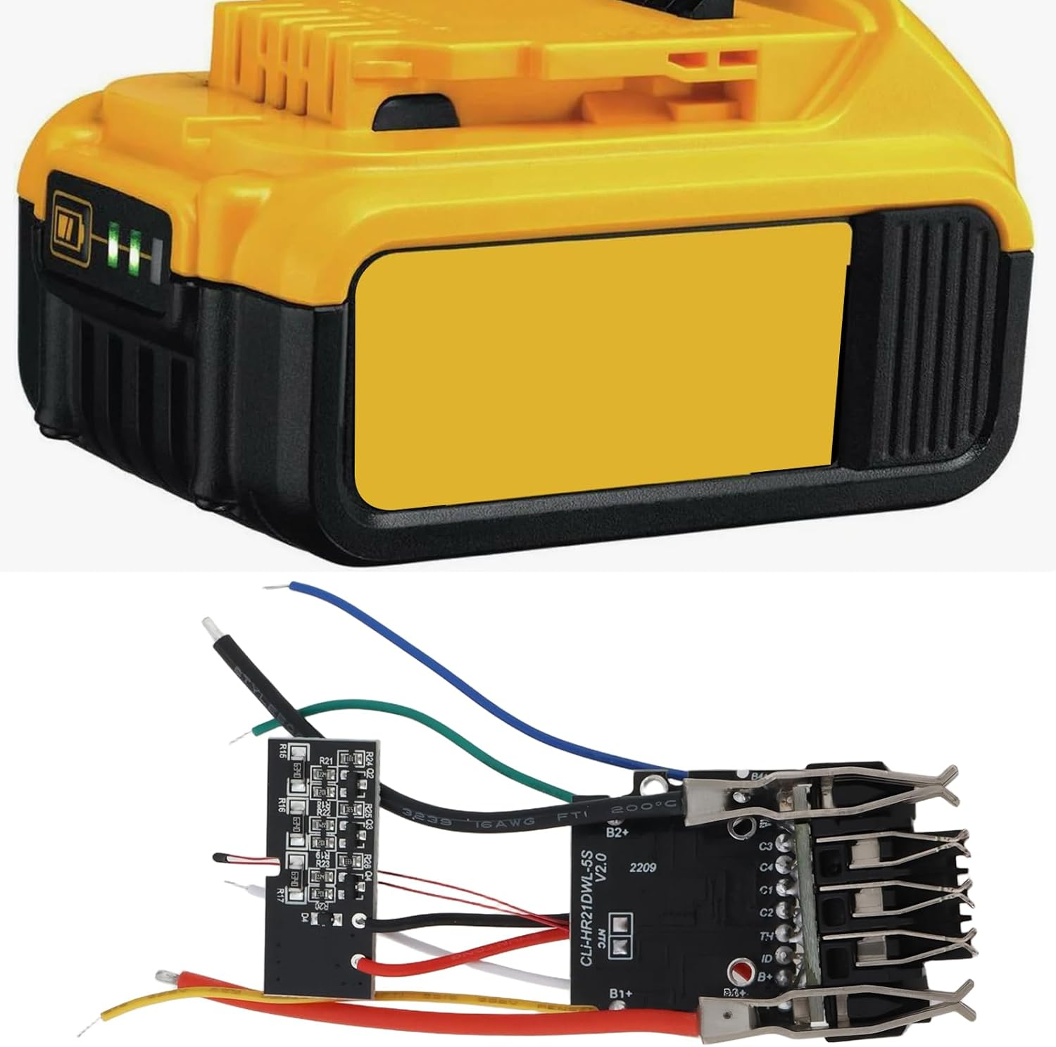 Emsea Power Tool Lithium Battery Protection Board Compatible with Dewalt 20V MAX DCB205 Battery image number 6