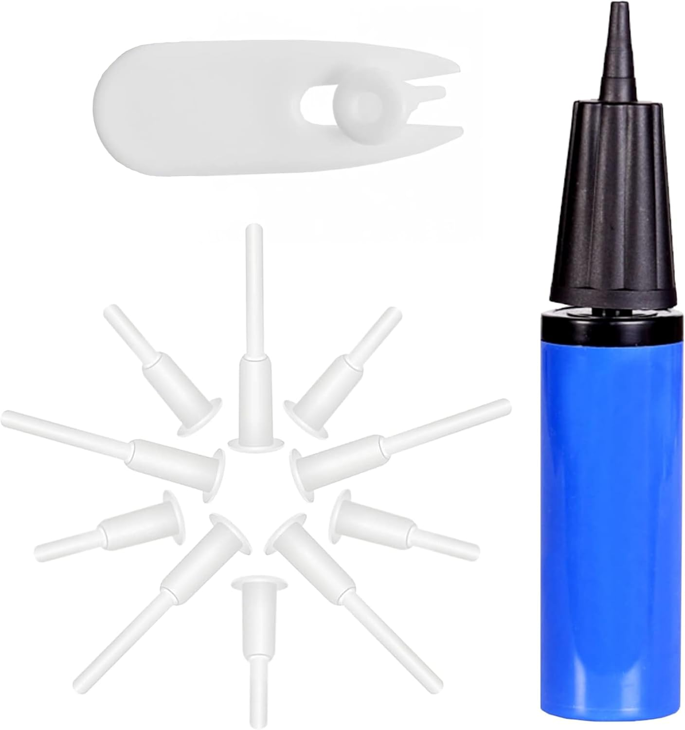 Exercise Ball Inflator Pump with Replacement Plug Kit - Yoga Ball Air Pump for Fitness Balls image number 6