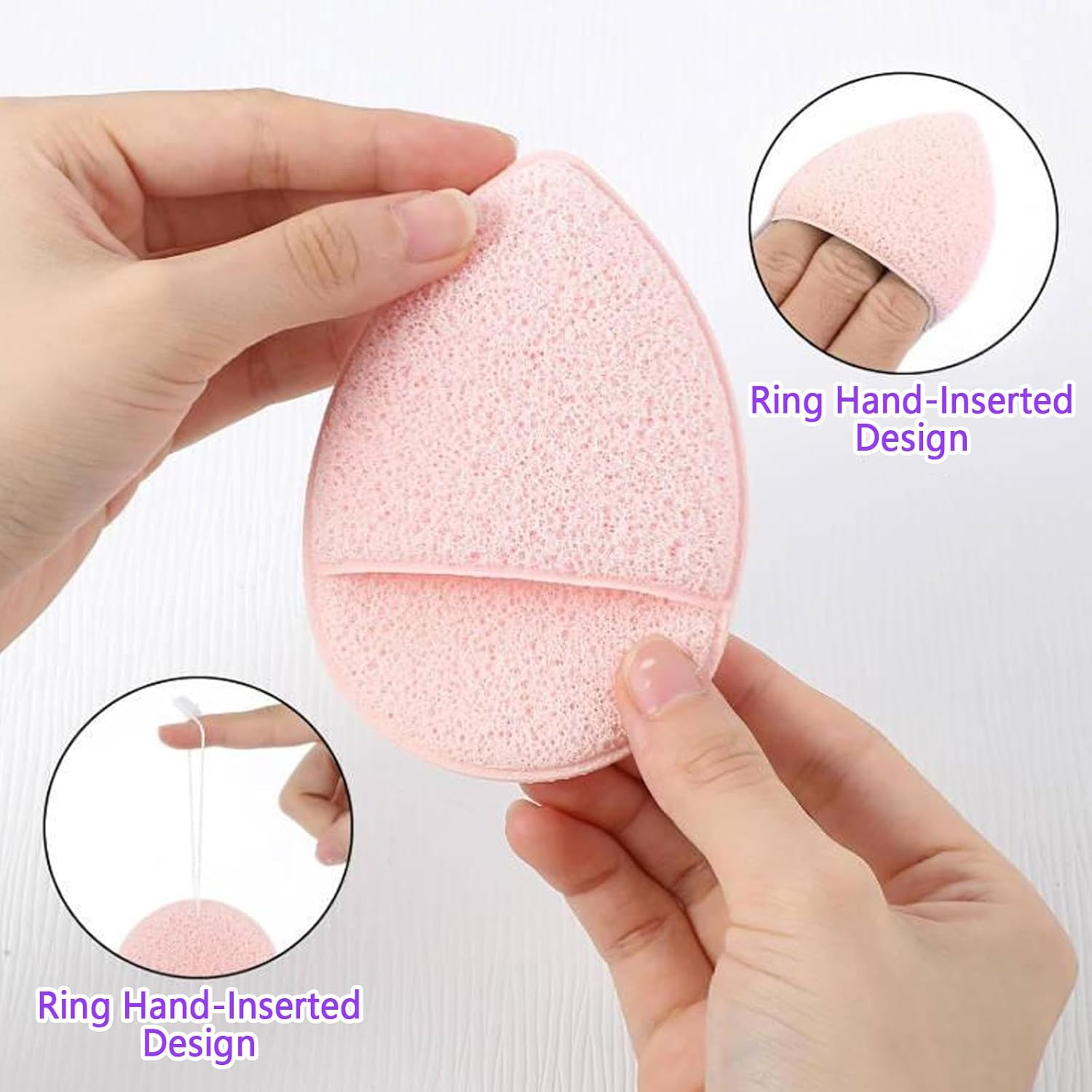 Pack of 6 Exfoliating Sponge, Face Cleansing Cotton Pads, Reusable Make-Up Pads, Washable, Sponges for Facial Cleansing (Yellow, Pink, Purple) (Multicoloured 2)