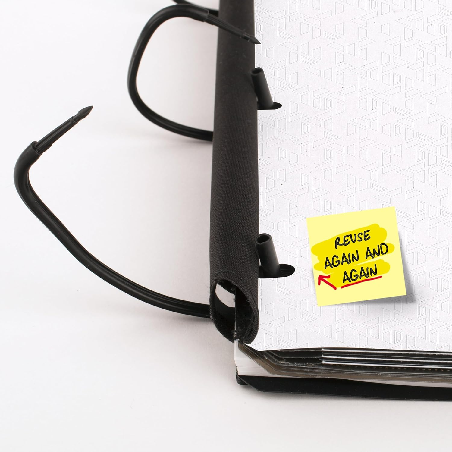 Five Star Flex Refillable Notebook + Study App, College Ruled Paper, 1 Inch Techlock Rings, Pockets, Tabs and Dividers, 200 Sheet Capacity, White (29328AE2) - Black image number 5