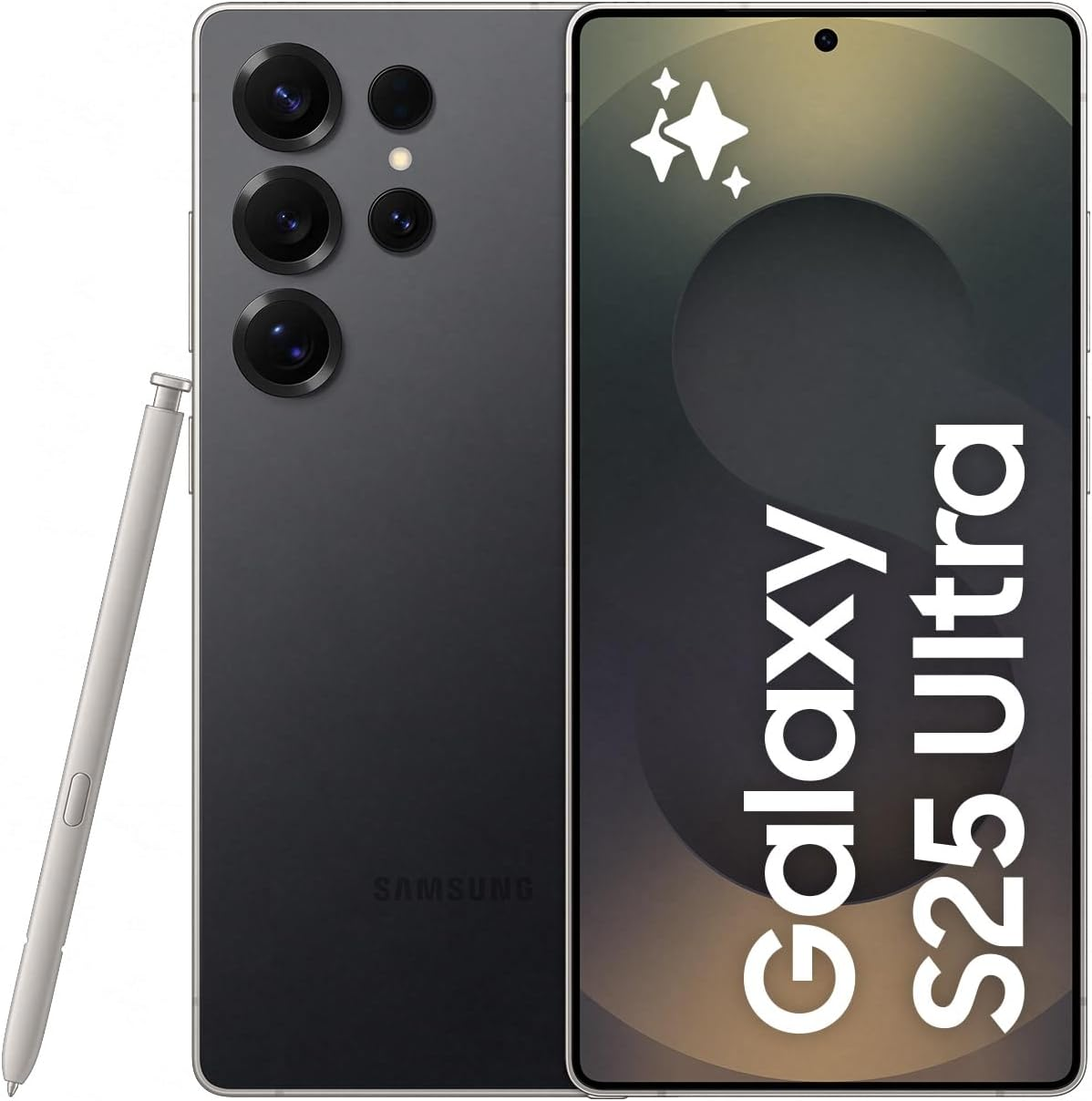 Samsung Galaxy S25 Ultra [AU Version], AI Smartphone, Galaxy AI, Android Smarphone, 12 GB Memory, 256 GB, 200 MP Camera, S Pen, Long Battery Life, Titanium Black
