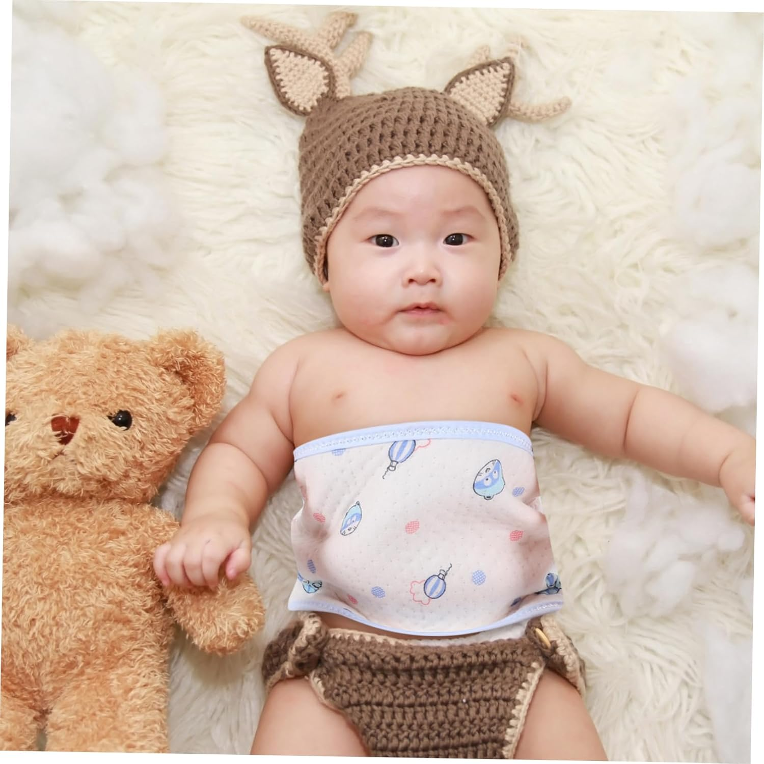 ERINGOGO 3Pcs Boy Girl Belly Protector Newborn Belly Band Decorative Navel Straps for Comfort image number 2