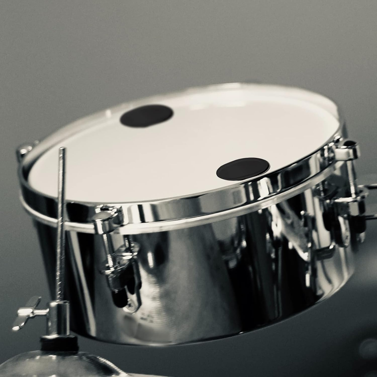 LUTER 10Pcs Drum Dampener Gel Pads, Soft Silicone Oval and Long Strip Drum Silencers Pads Set Moon Gels Damper Drum Dampening Pads Tone Control for Drums Head Cymbal (Black) image number 1