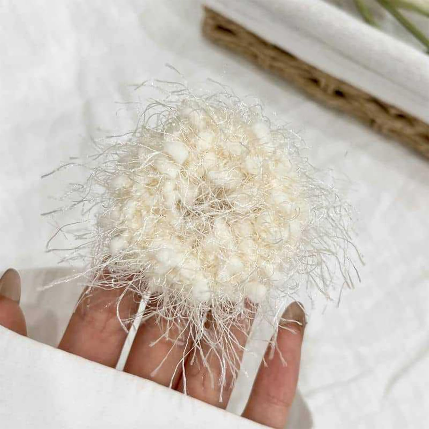 Pack of 8 Plush Hair Rings, Creative and Cute Hair Rings, Simple and Versatile Hair Accessories and Hairstyle Accessories. image number 4